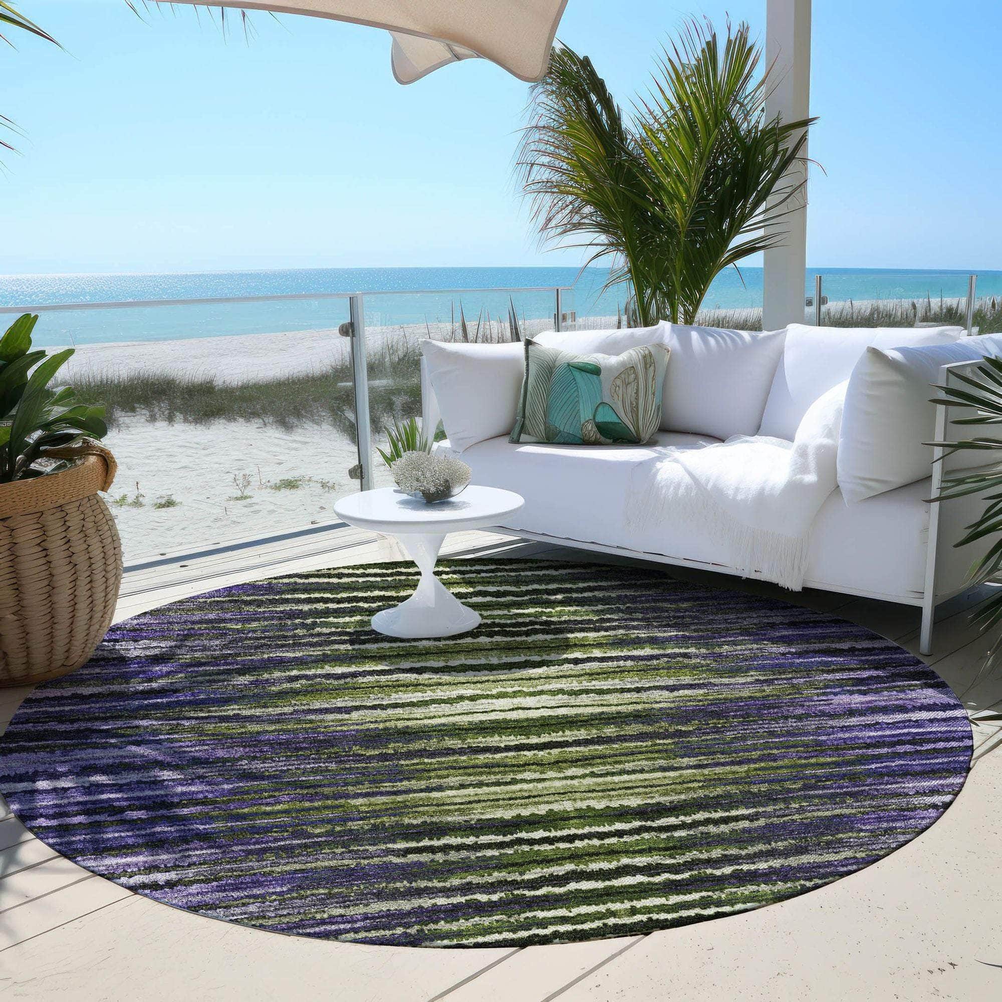 Machine Made ACN604 Purple Rugs