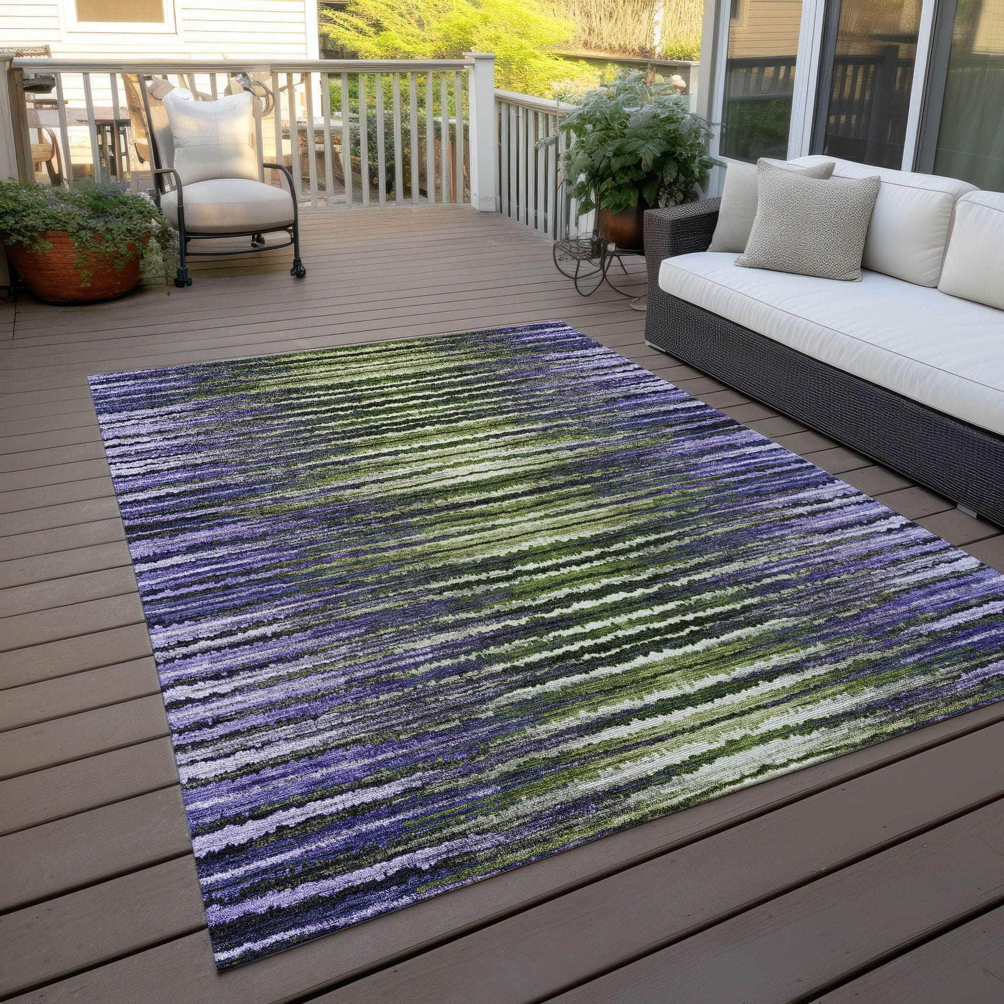 Machine Made ACN604 Purple Rugs