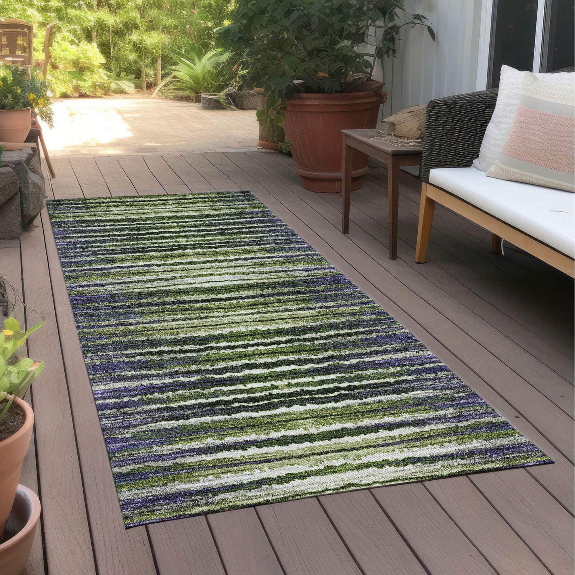 Machine Made ACN604 Purple Rugs