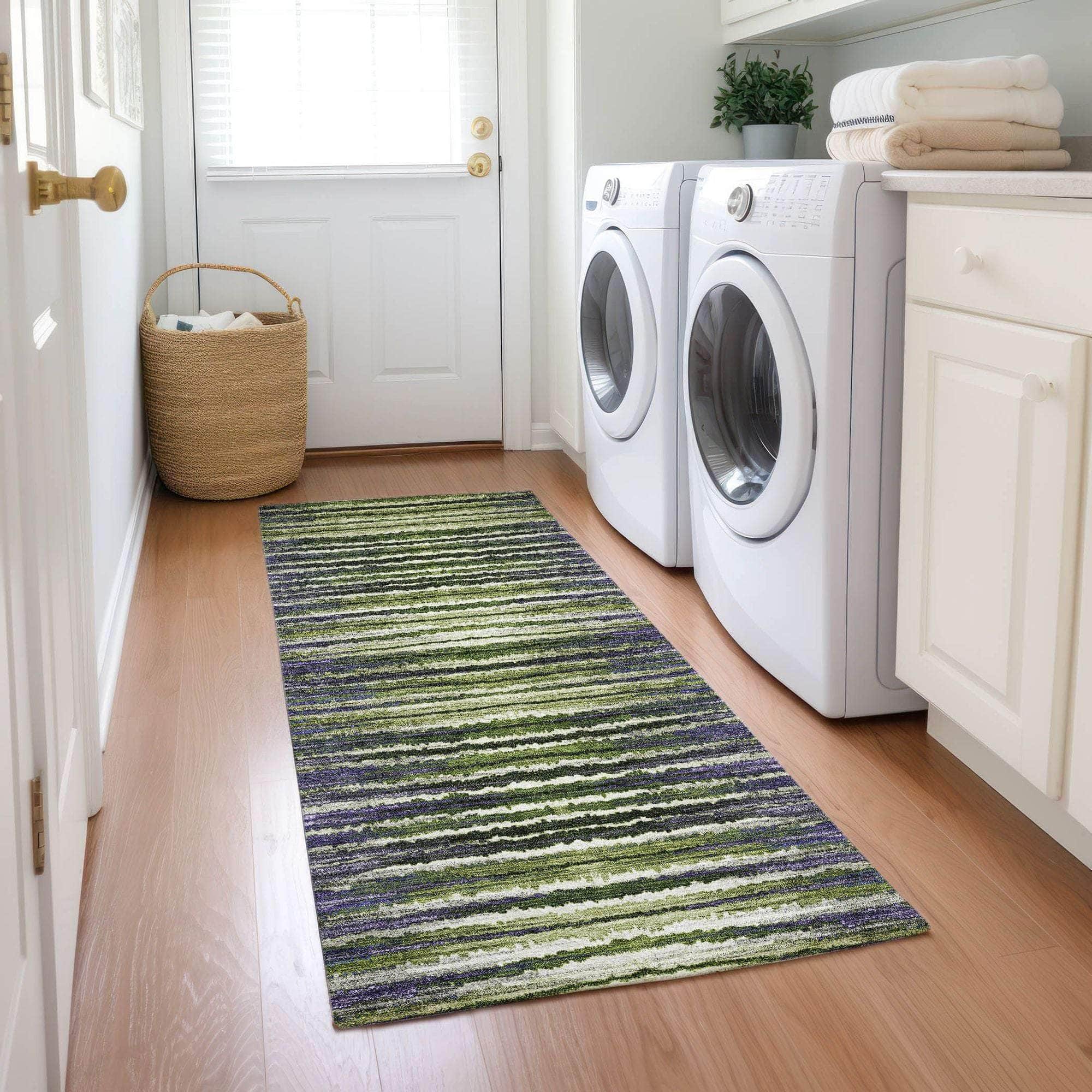 Machine Made ACN604 Purple Rugs