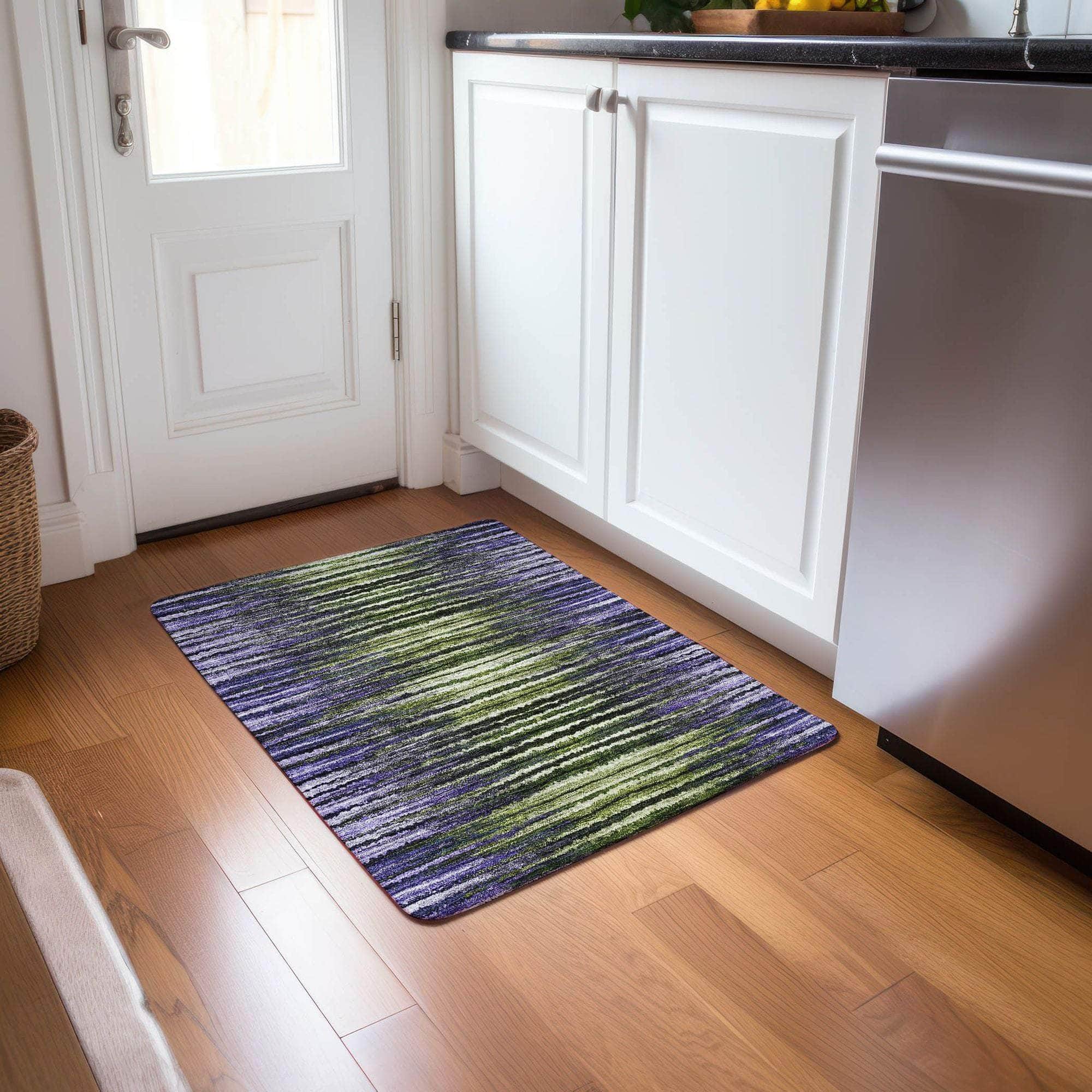 Machine Made ACN604 Purple Rugs