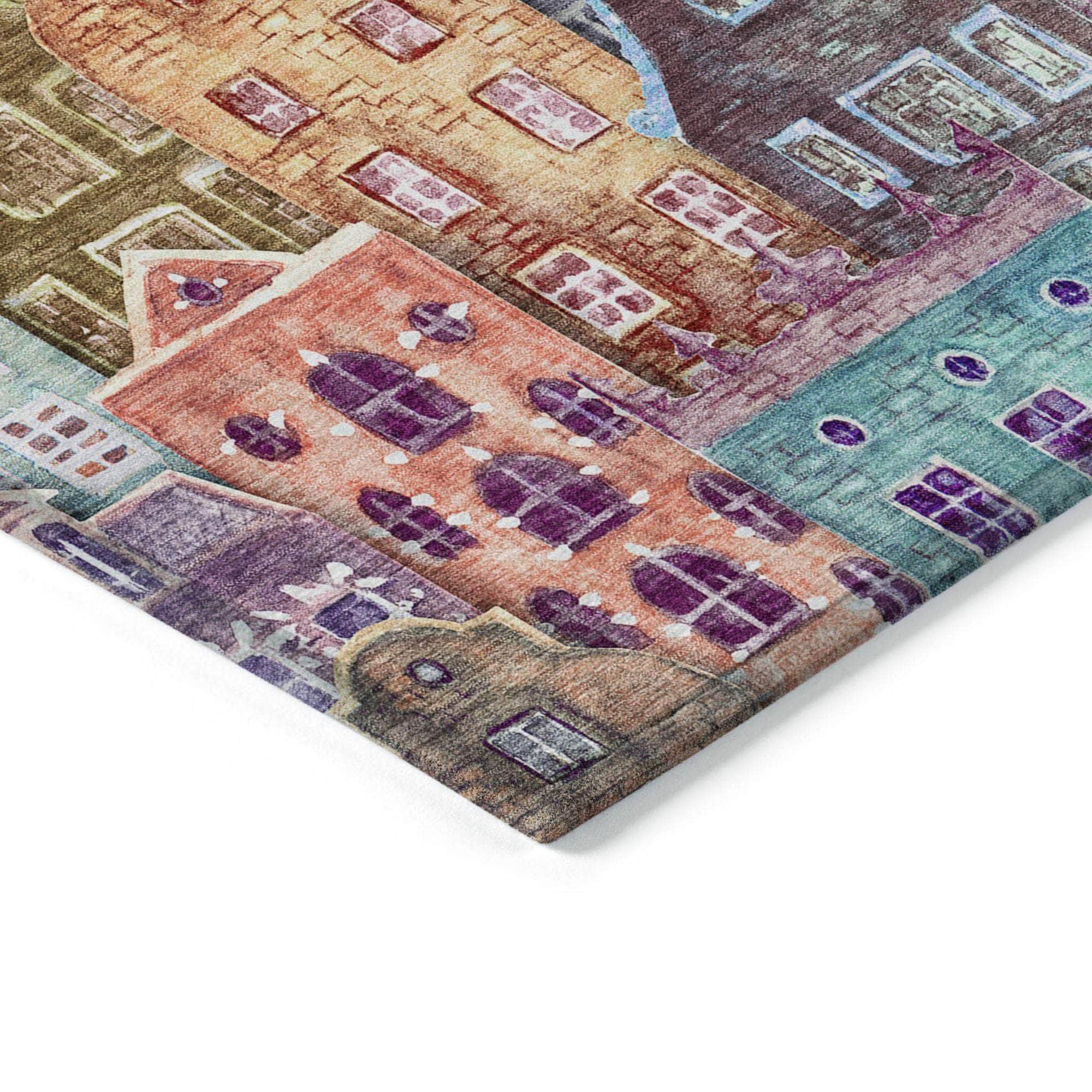 Machine Made ACN600 Red Rugs