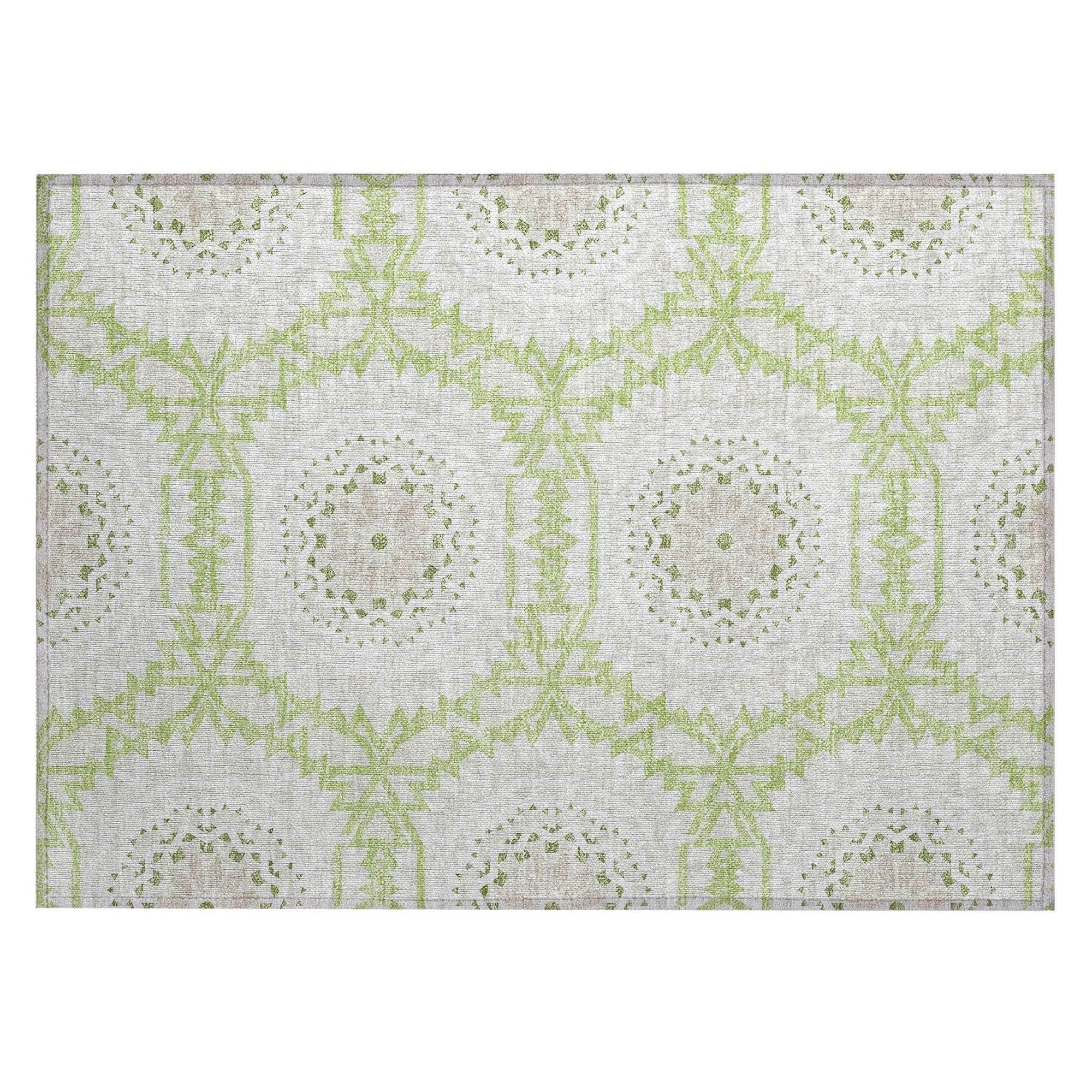 Machine Made ACN619 Aloe Green Rugs