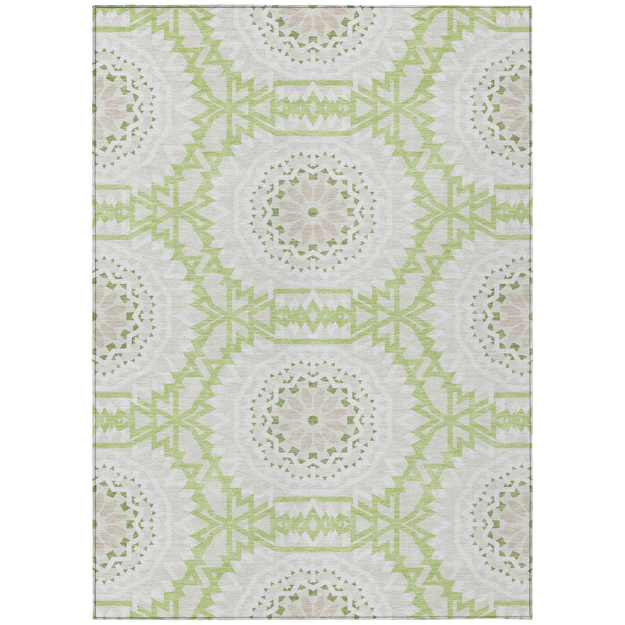 Machine Made ACN619 Aloe Green Rugs