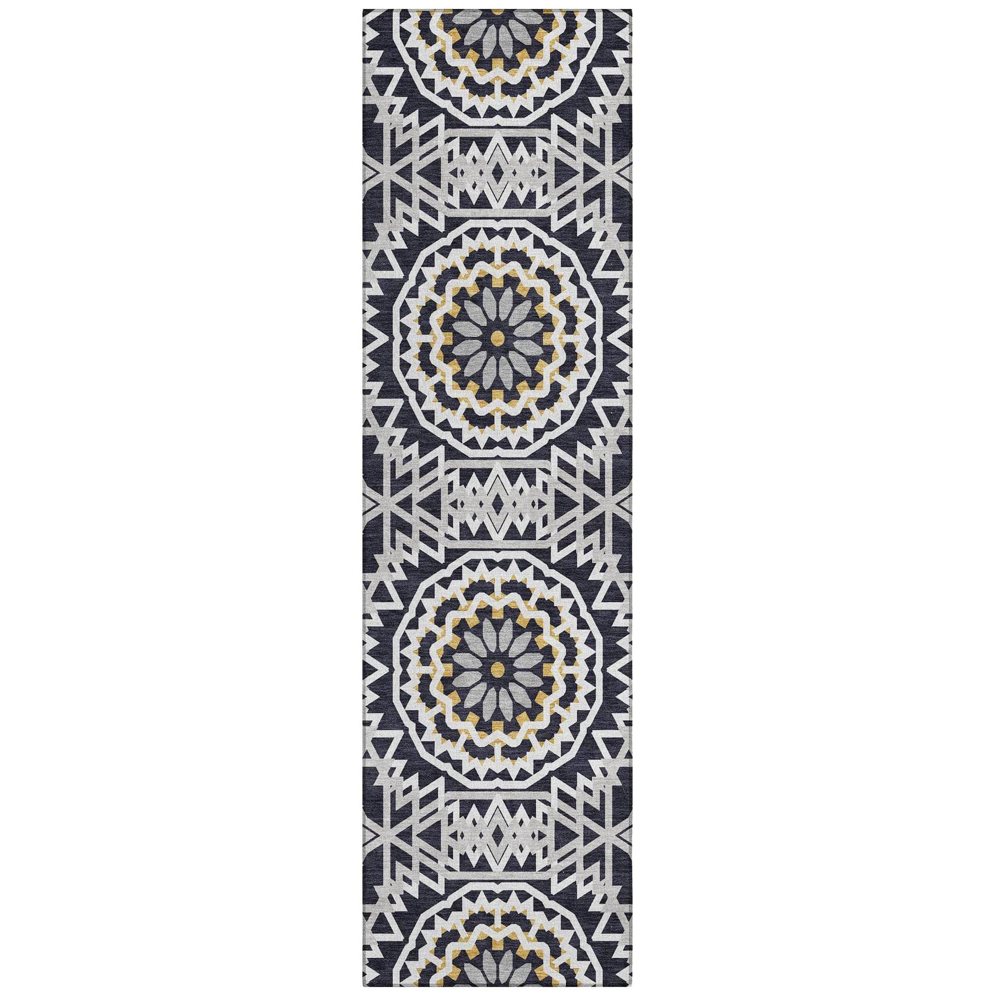 Machine Made ACN619 Black Rugs