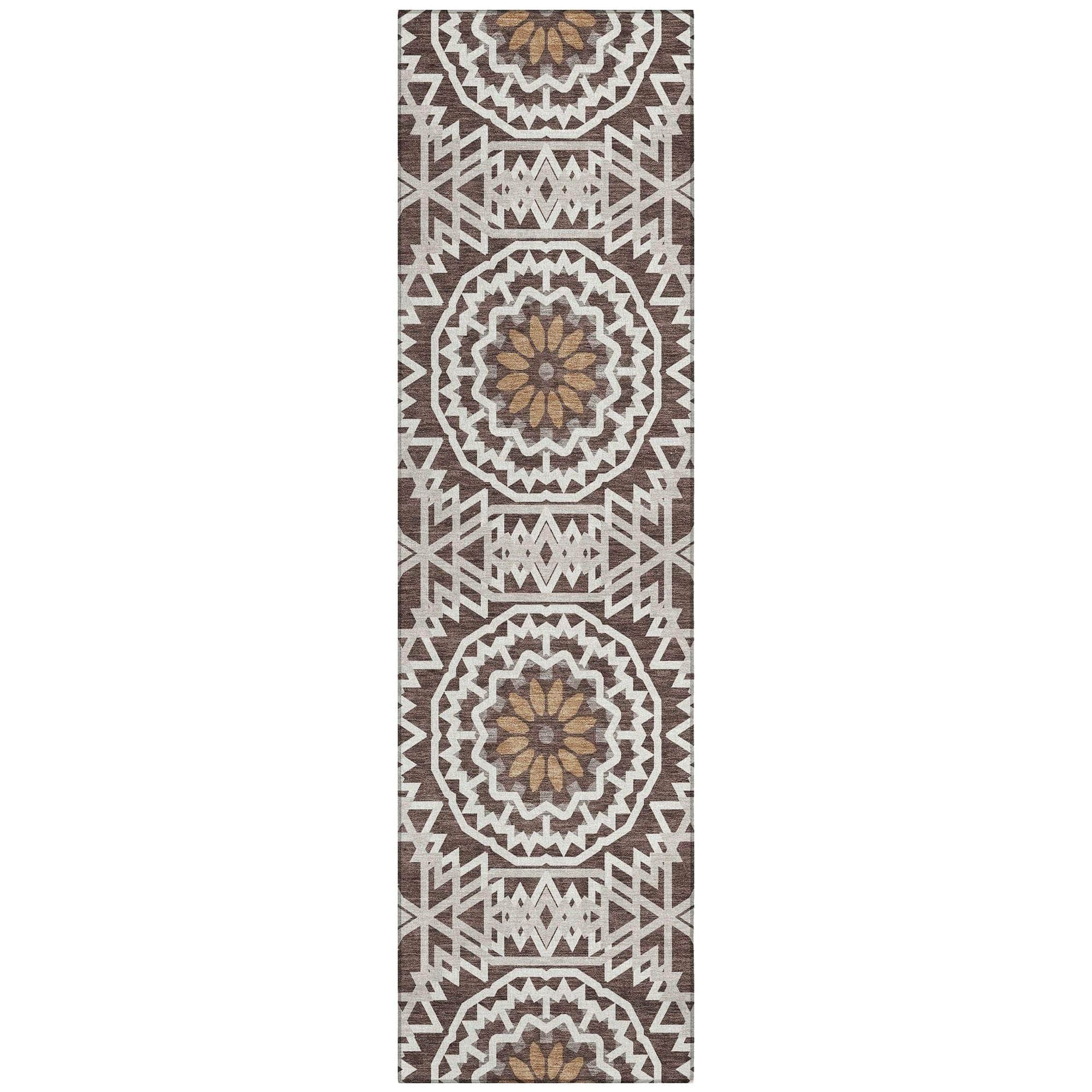 Machine Made ACN619 Chocolate Brown Rugs