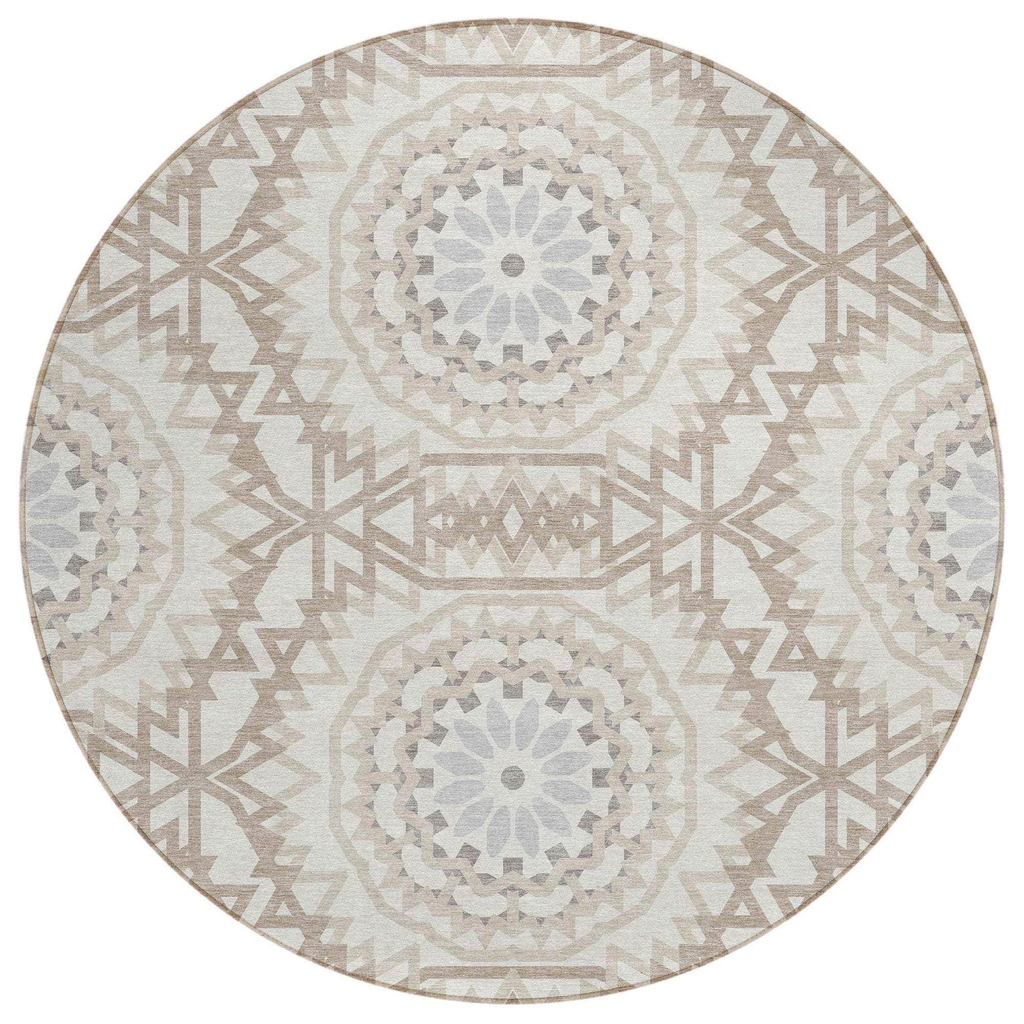 Machine Made ACN619 Ivory Rugs
