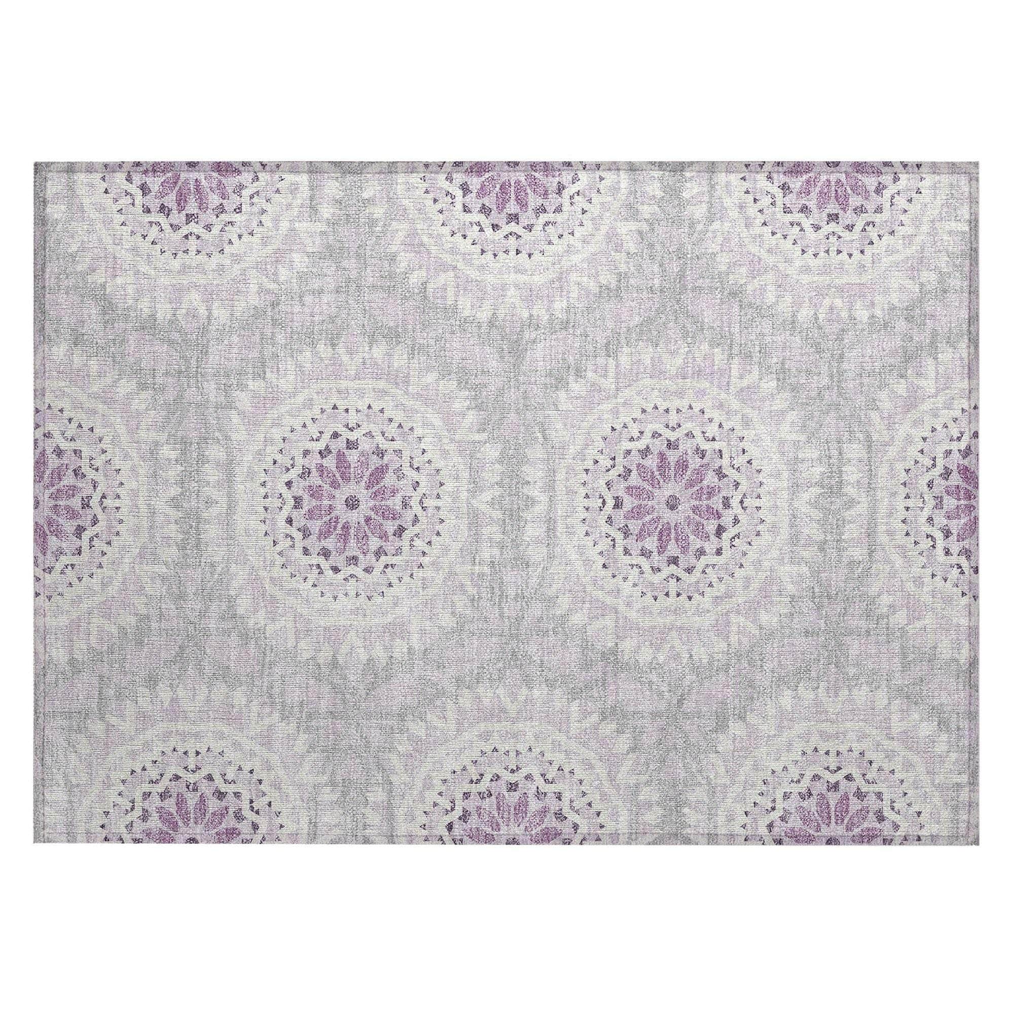 Machine Made ACN619 Lilac Purple Rugs