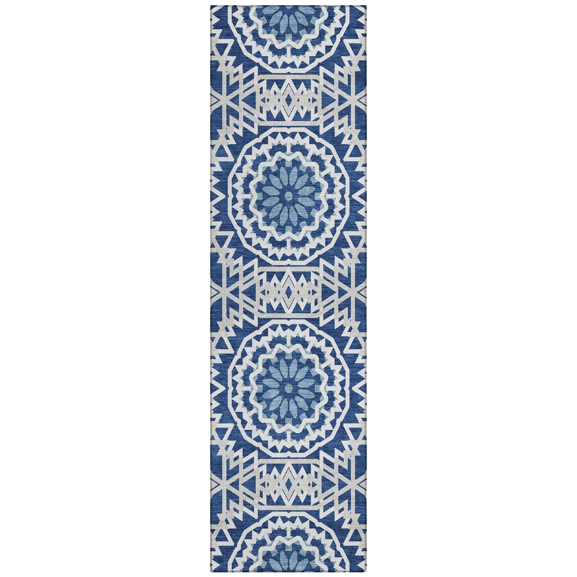 Machine Made ACN619 Navy Blue Rugs