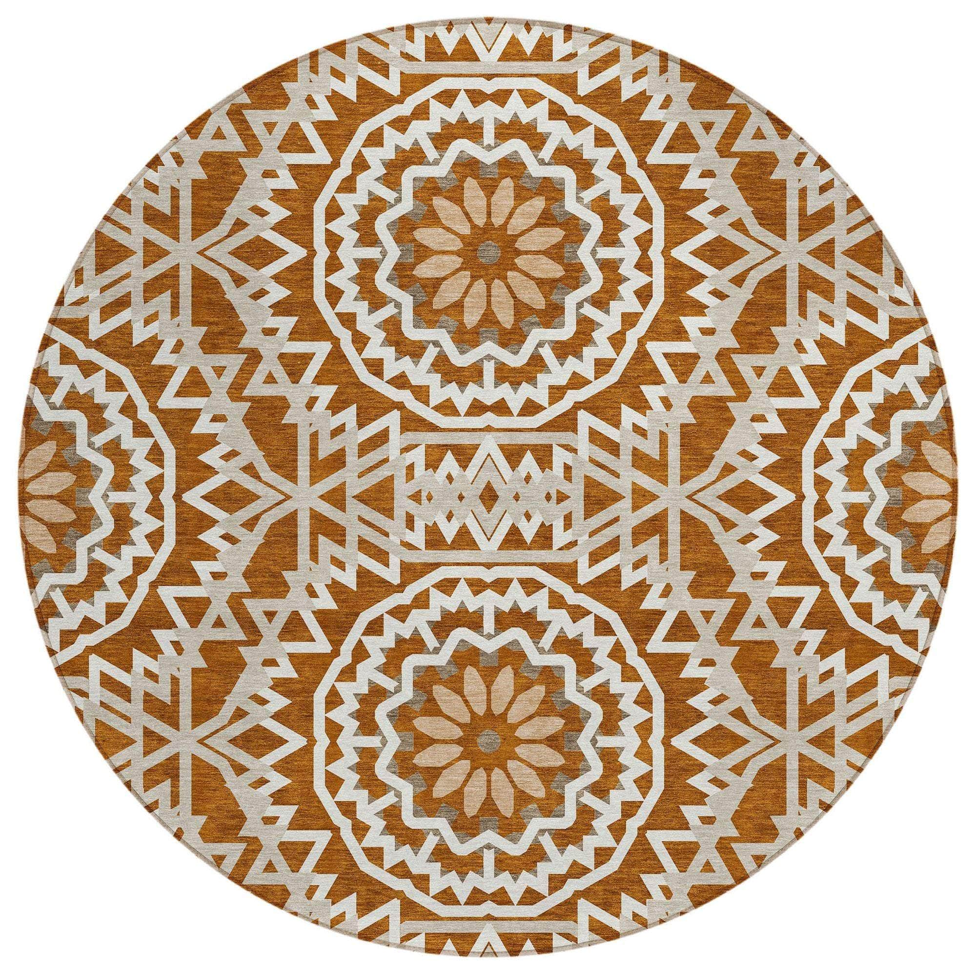 Machine Made ACN619 Paprika Orange Rugs