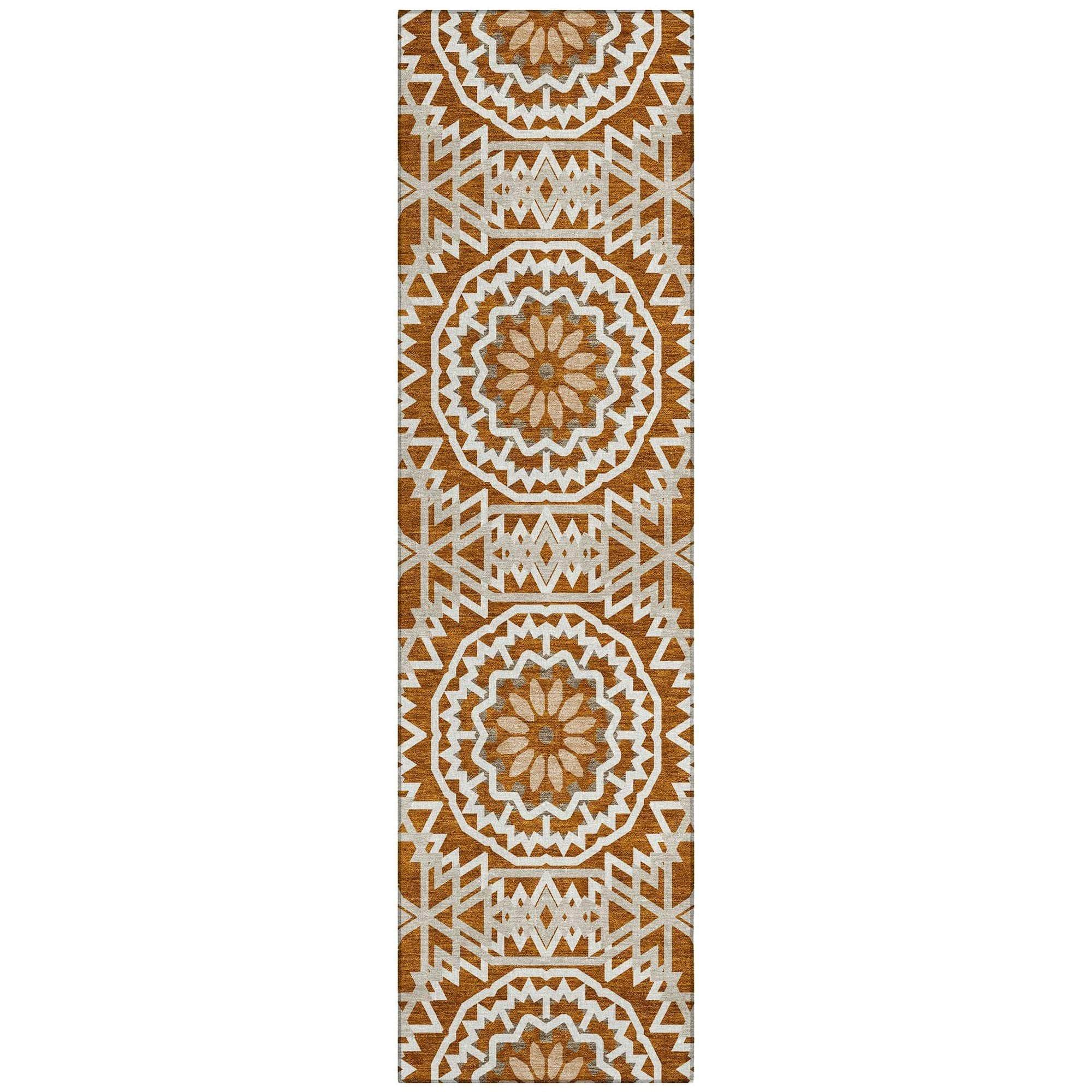 Machine Made ACN619 Paprika Orange Rugs