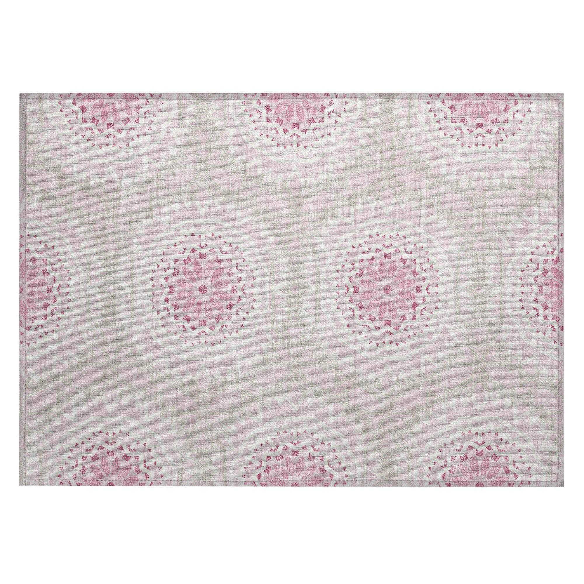 Machine Made ACN619 Pink Rugs