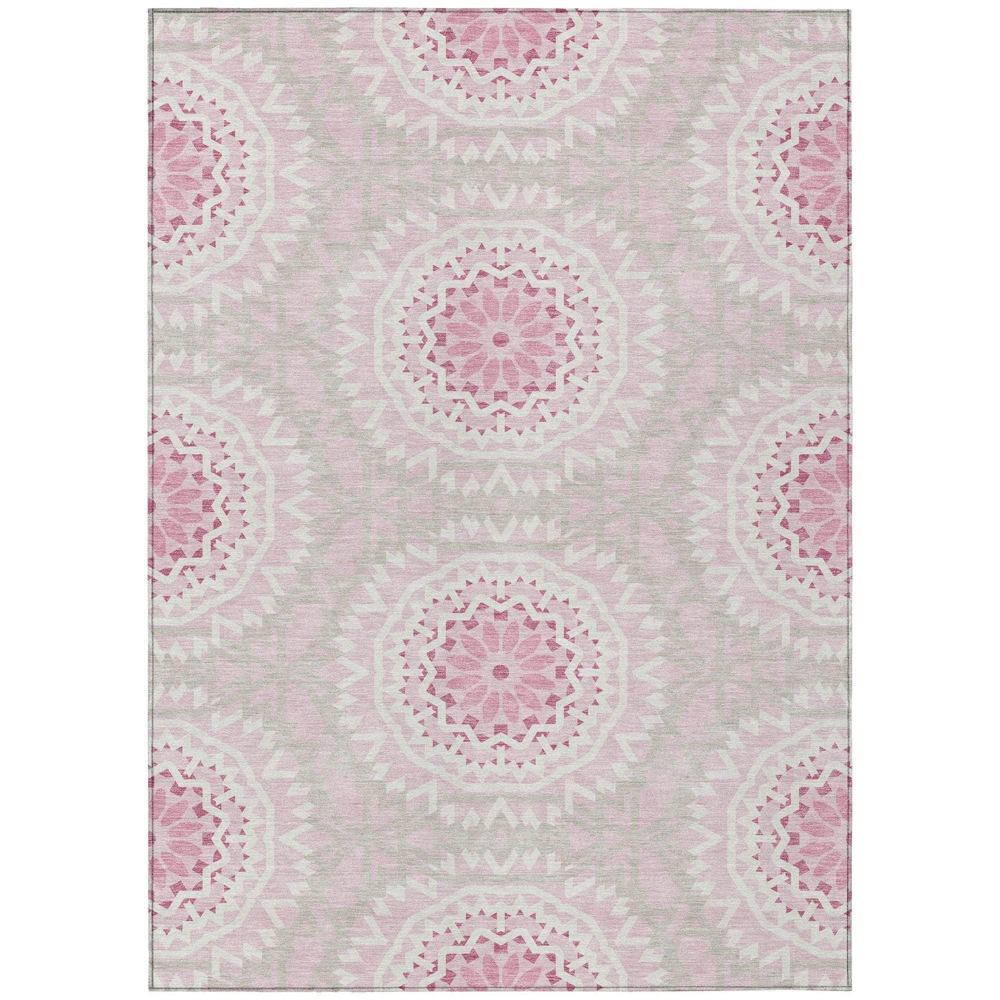 Machine Made ACN619 Pink Rugs