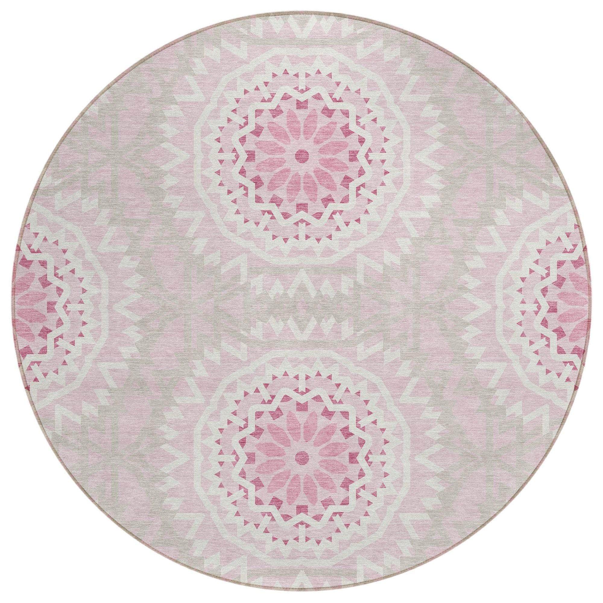 Machine Made ACN619 Pink Rugs