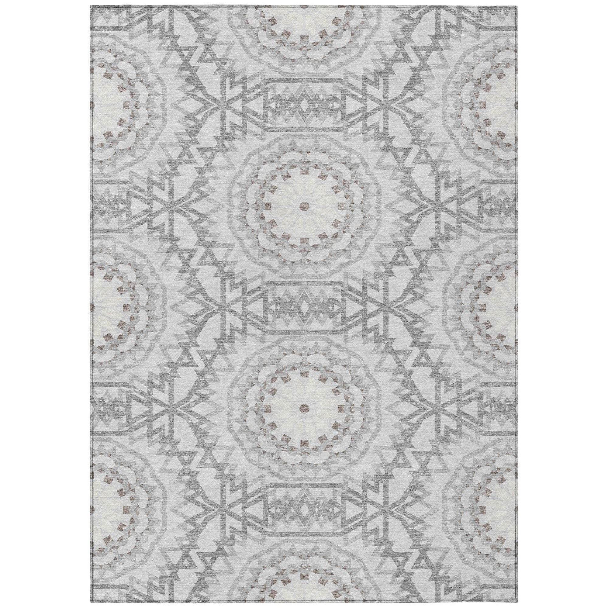 Machine Made ACN619 Silver Gray Rugs