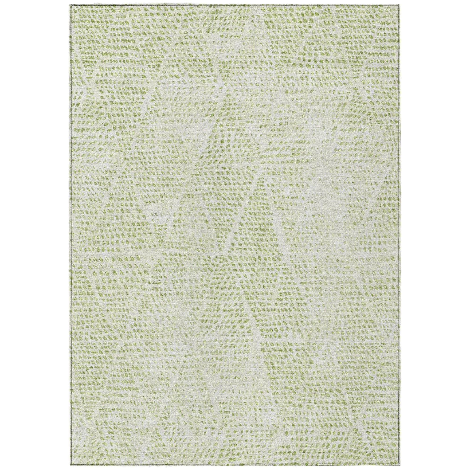 Machine Made ACN591 Aloe Green Rugs