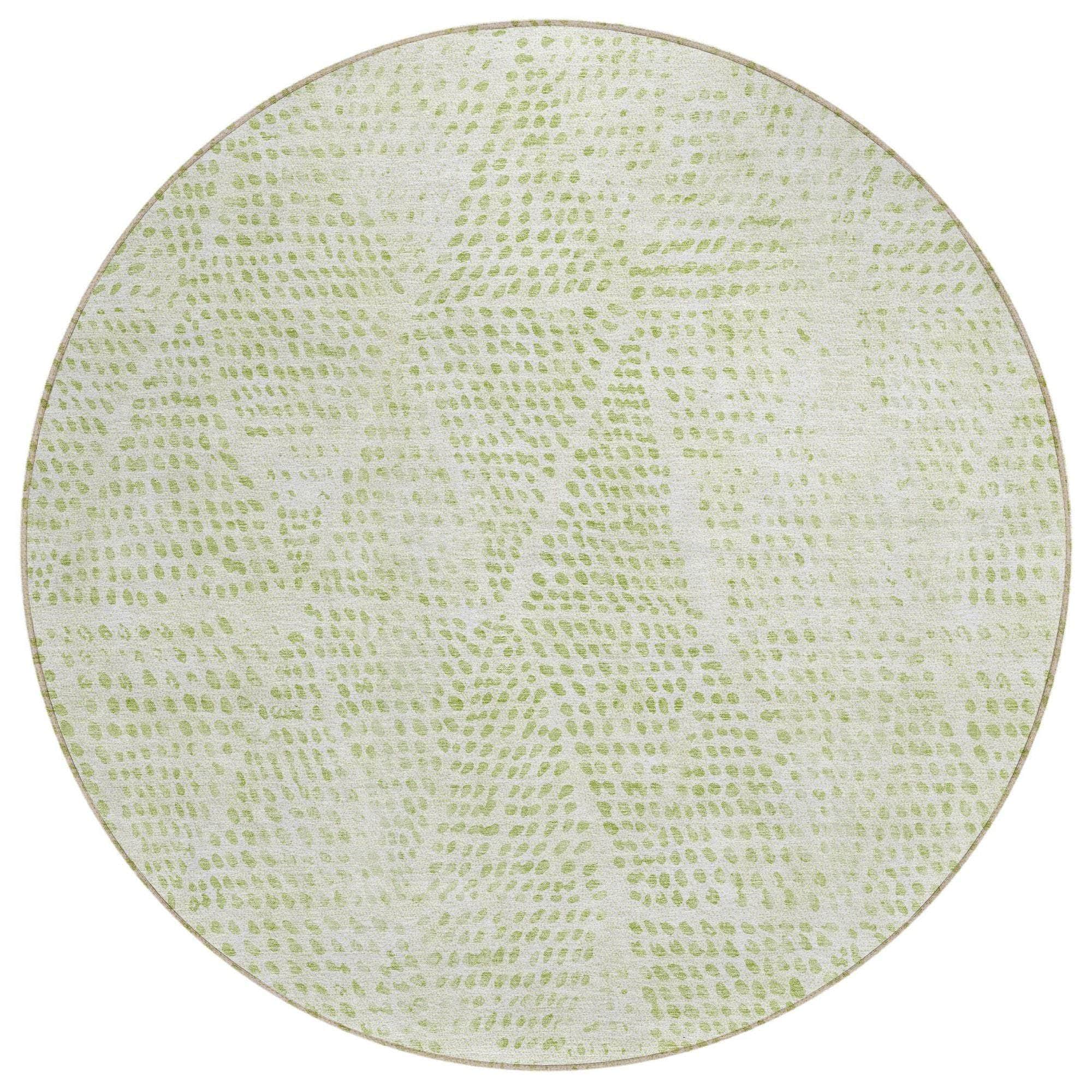 Machine Made ACN591 Aloe Green Rugs