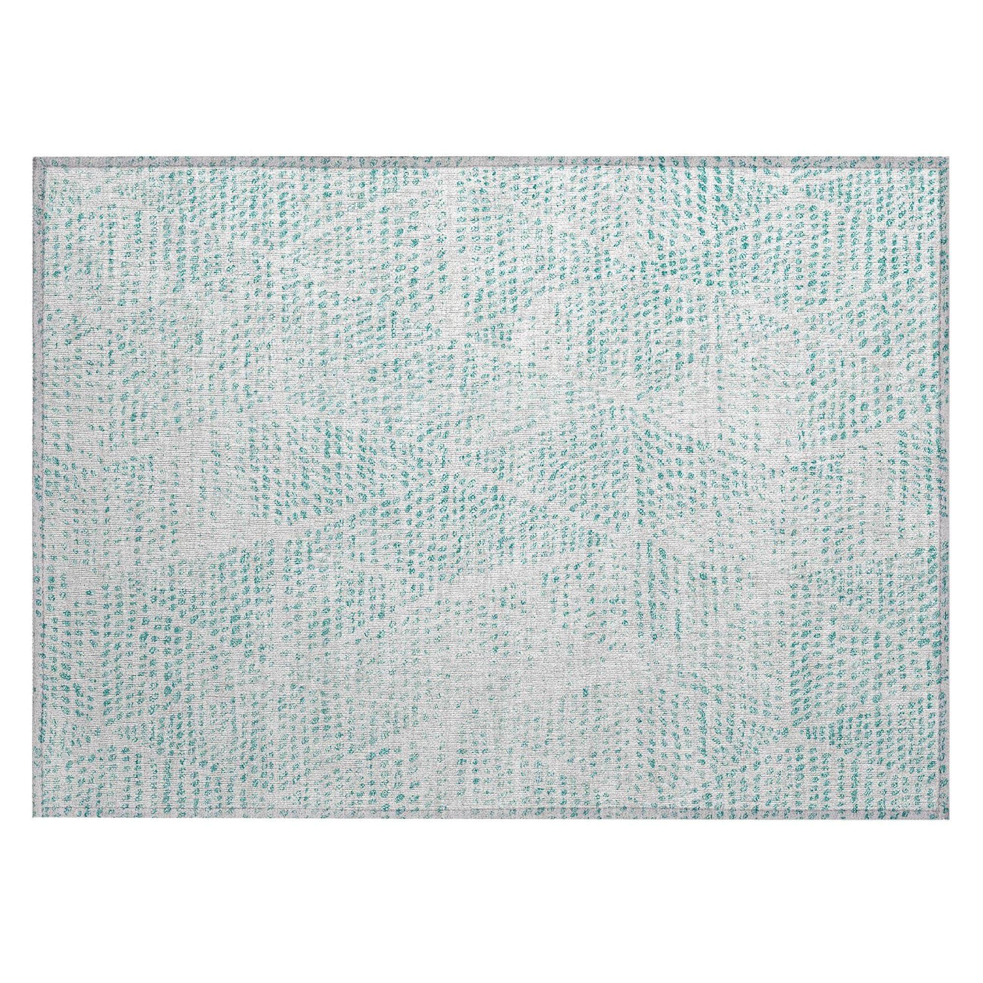 Machine Made ACN591 Aqua Teal Rugs