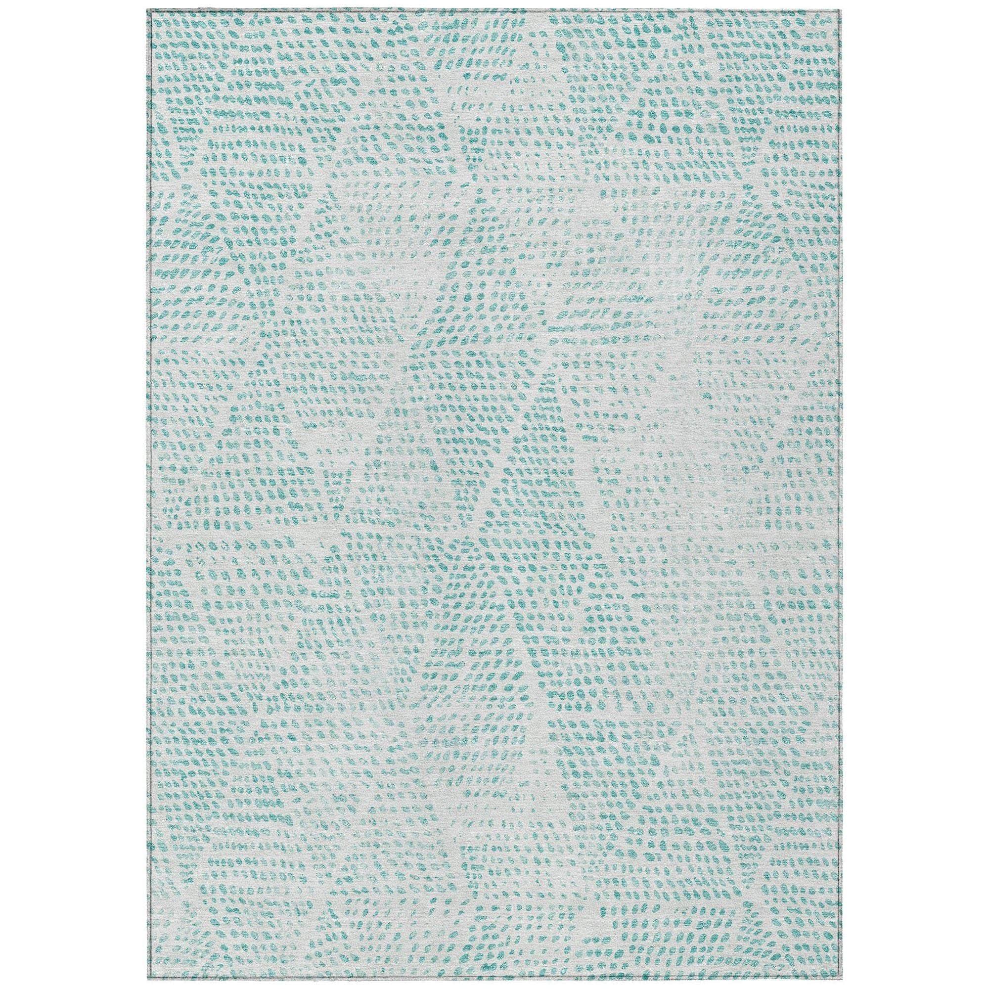 Machine Made ACN591 Aqua Teal Rugs