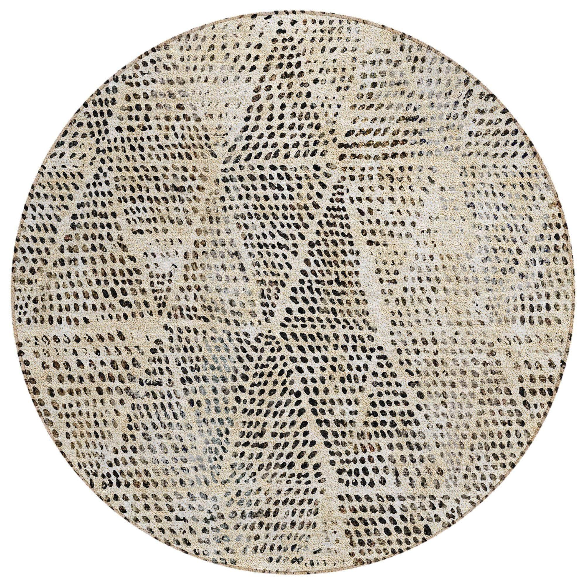 Machine Made ACN591 Beige Brown Rugs