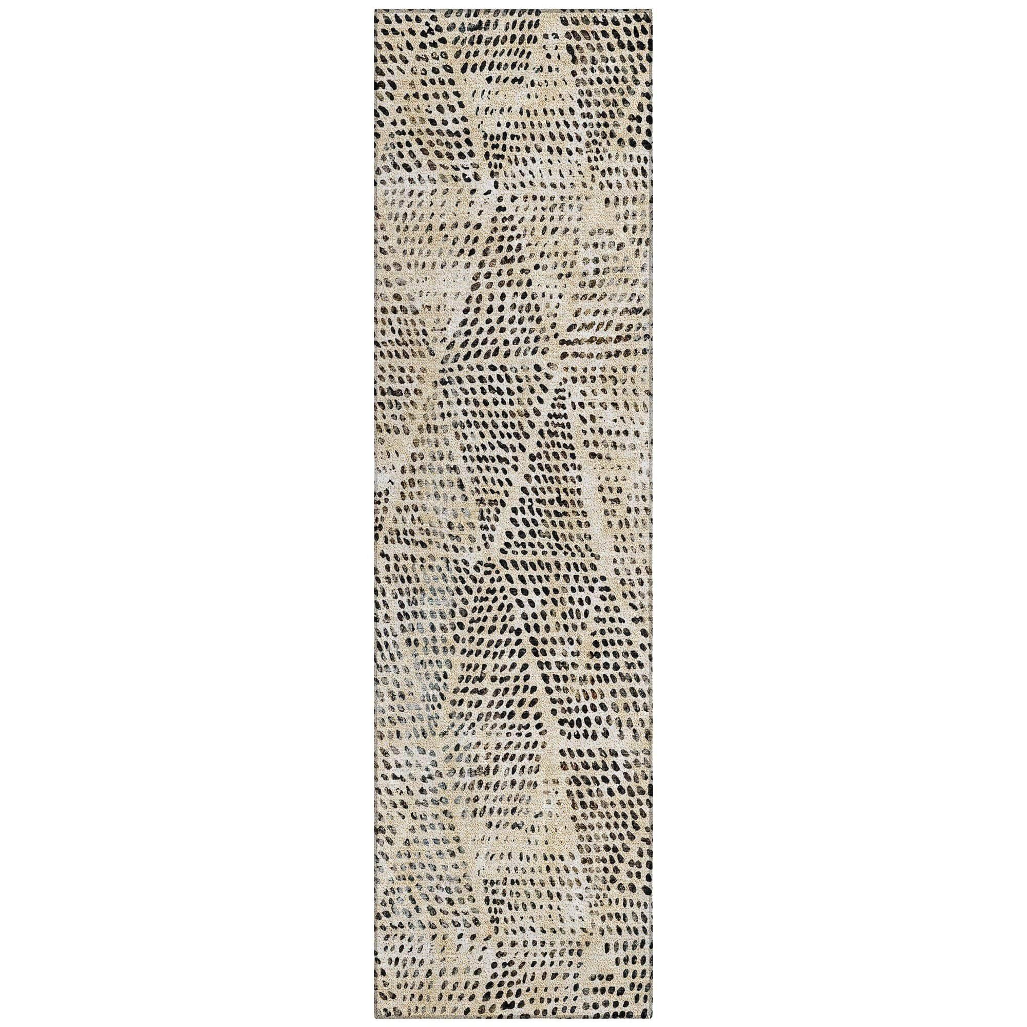 Machine Made ACN591 Beige Brown Rugs
