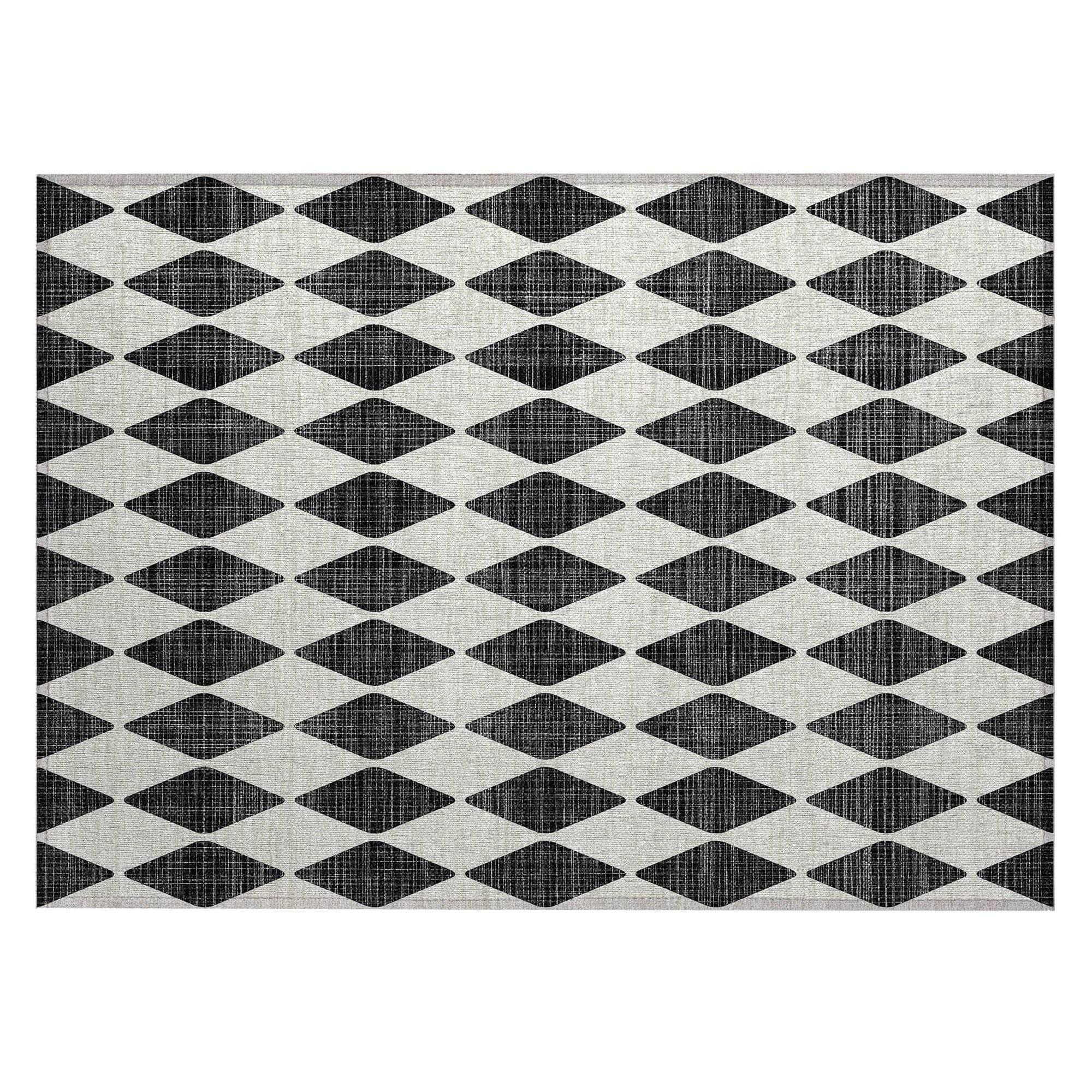 Machine Made ACN578 Black Rugs
