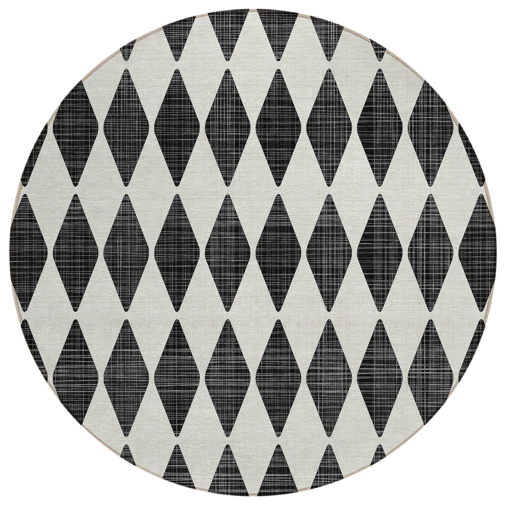Machine Made ACN578 Black Rugs