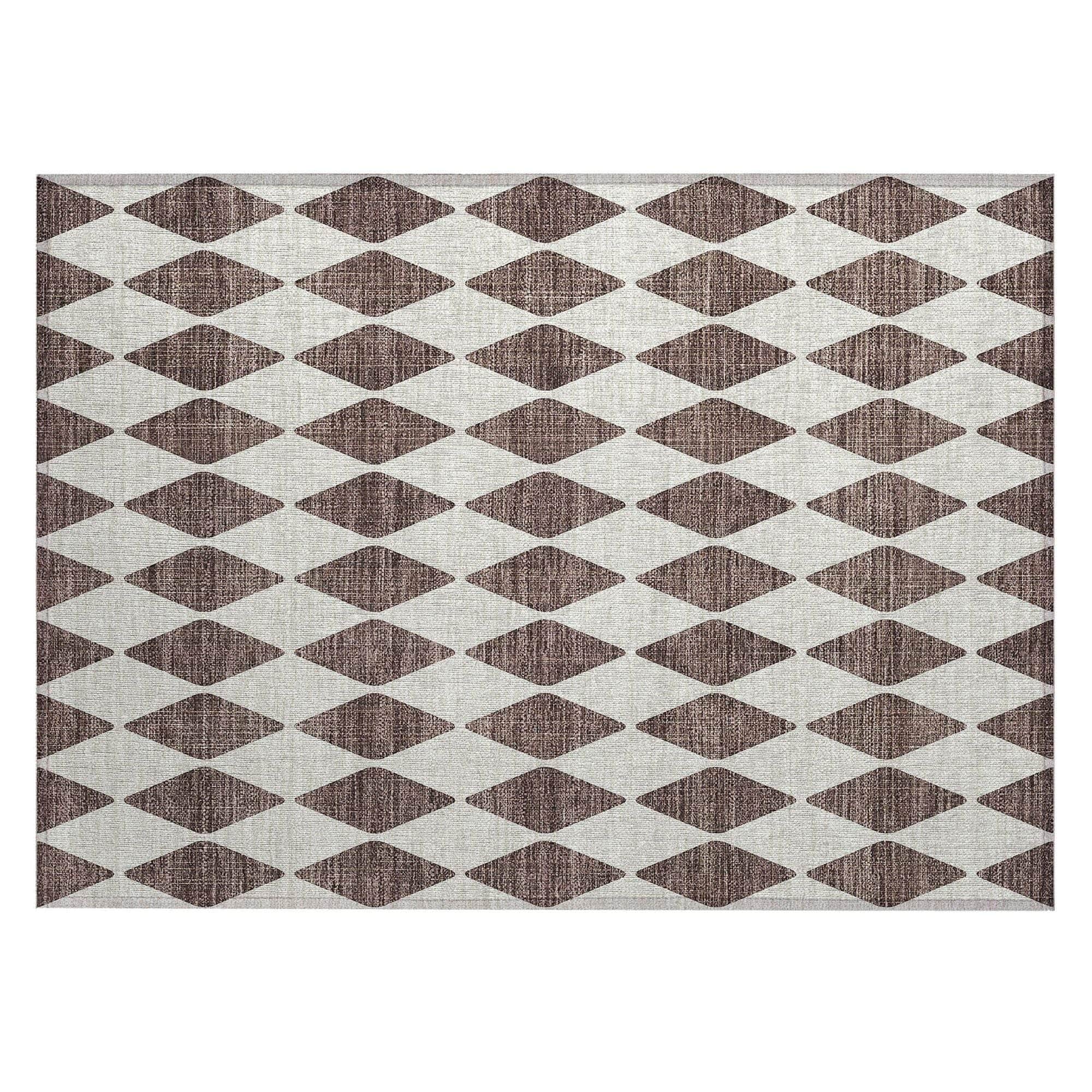 Machine Made ACN578 Brown Rugs