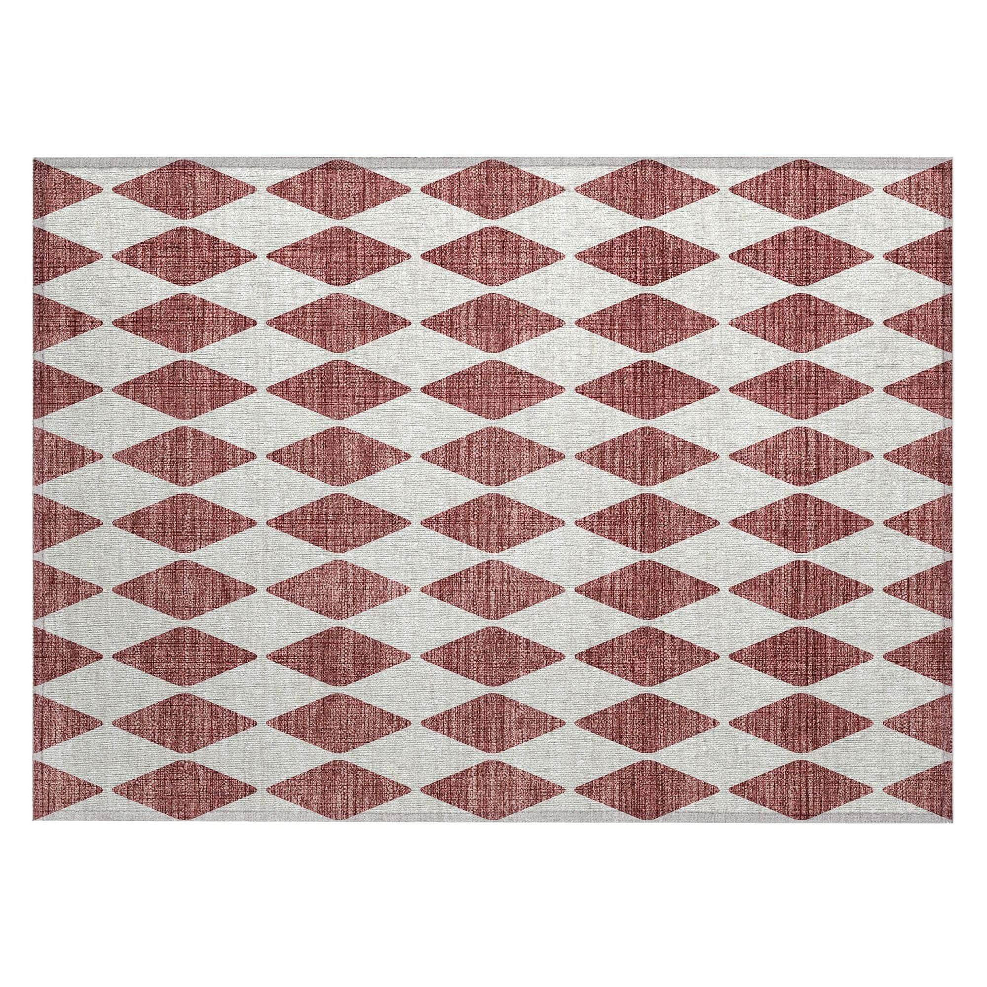 Machine Made ACN578 Burgundy Red Rugs
