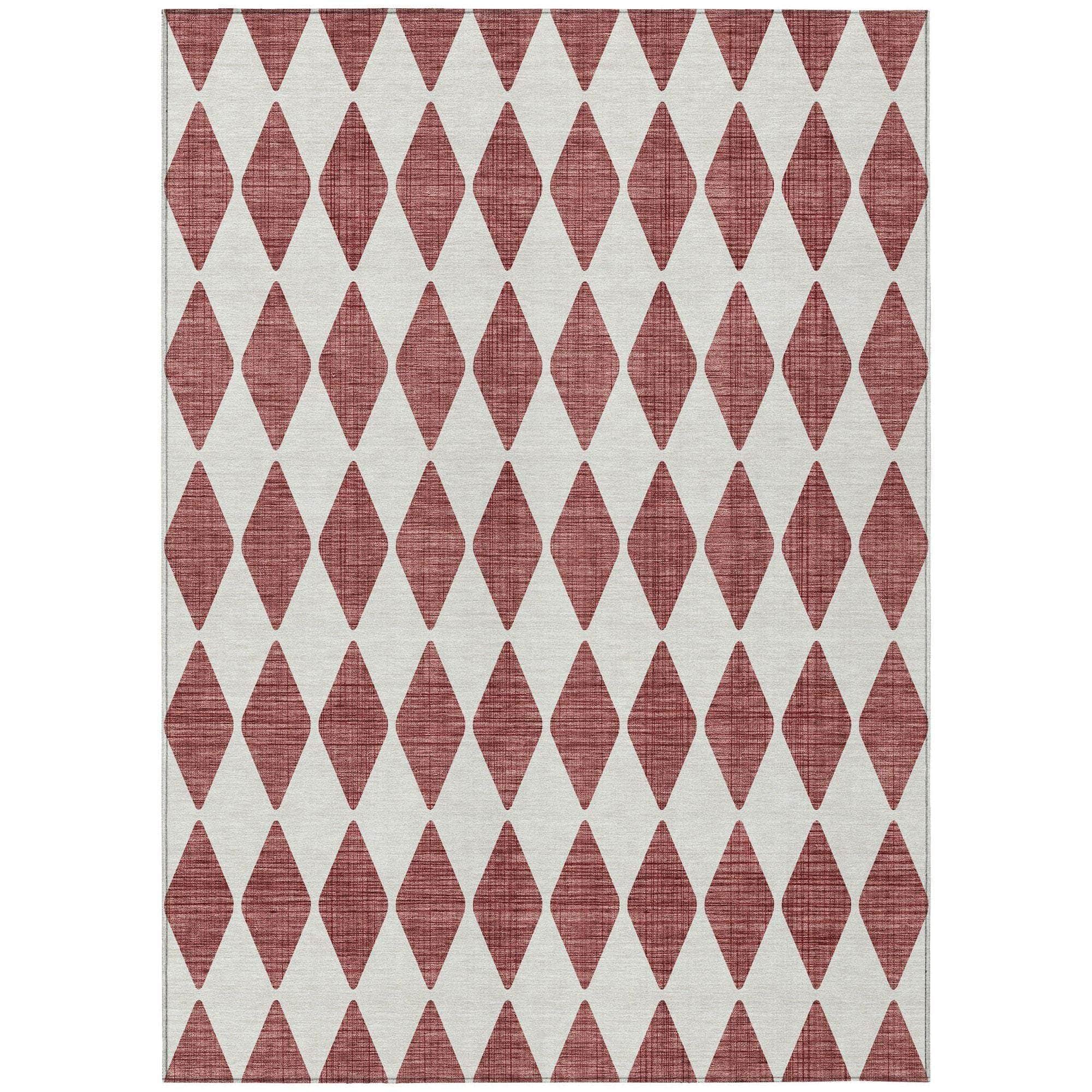 Machine Made ACN578 Burgundy Red Rugs