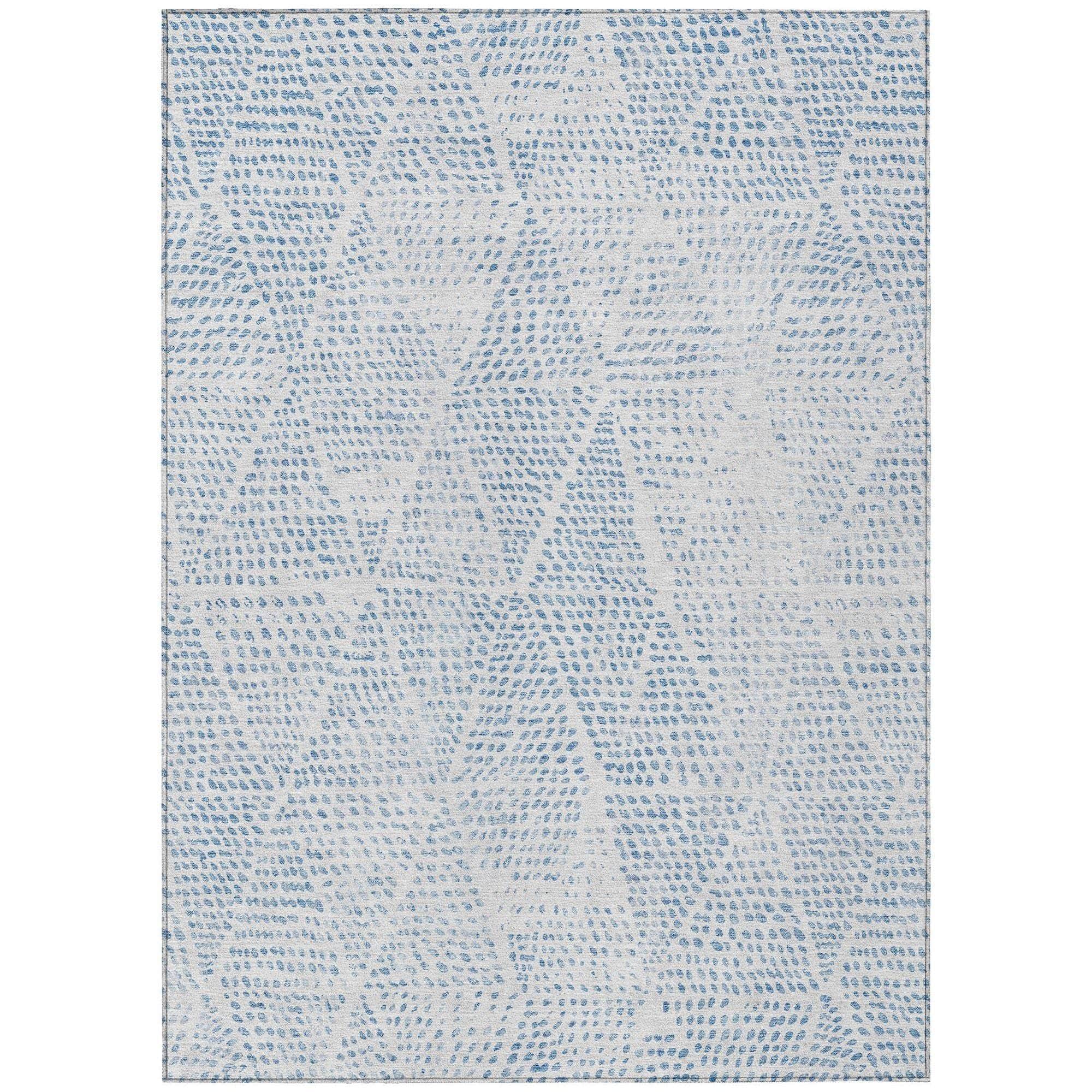 Machine Made ACN591 Denim Blue Rugs