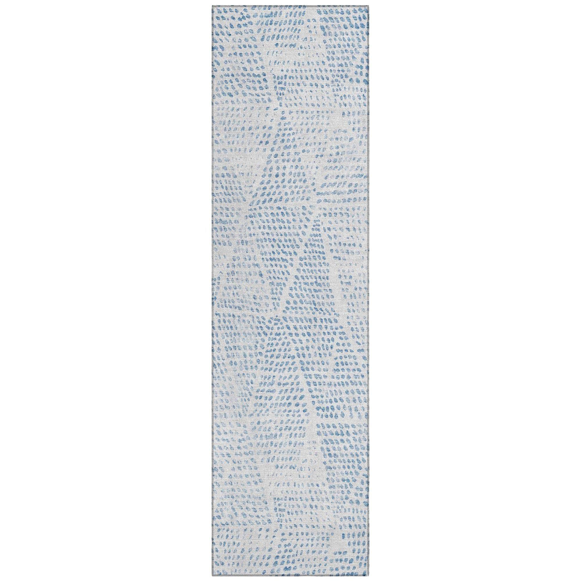 Machine Made ACN591 Denim Blue Rugs