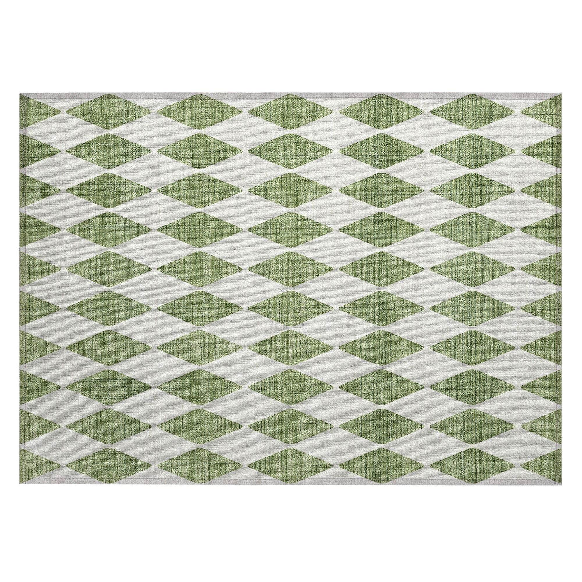 Machine Made ACN578 Green Rugs