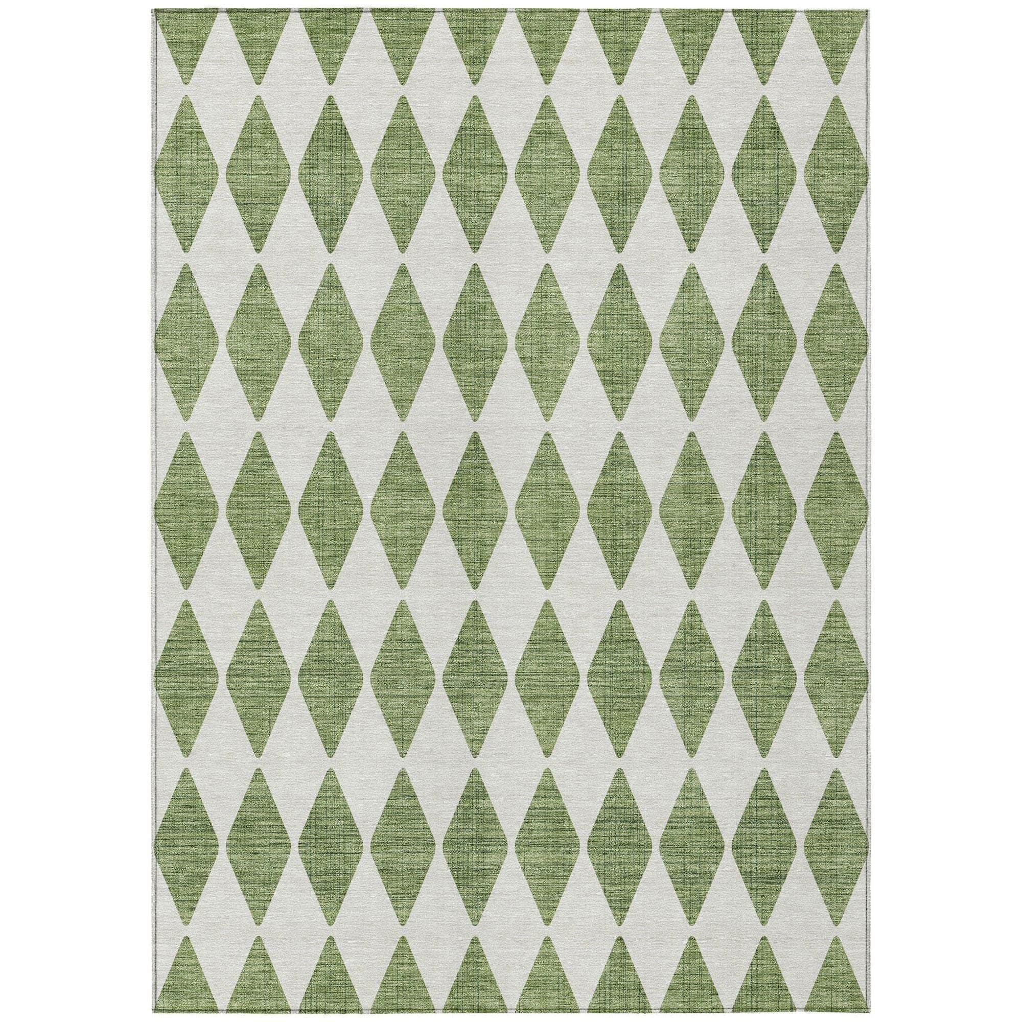 Machine Made ACN578 Green Rugs