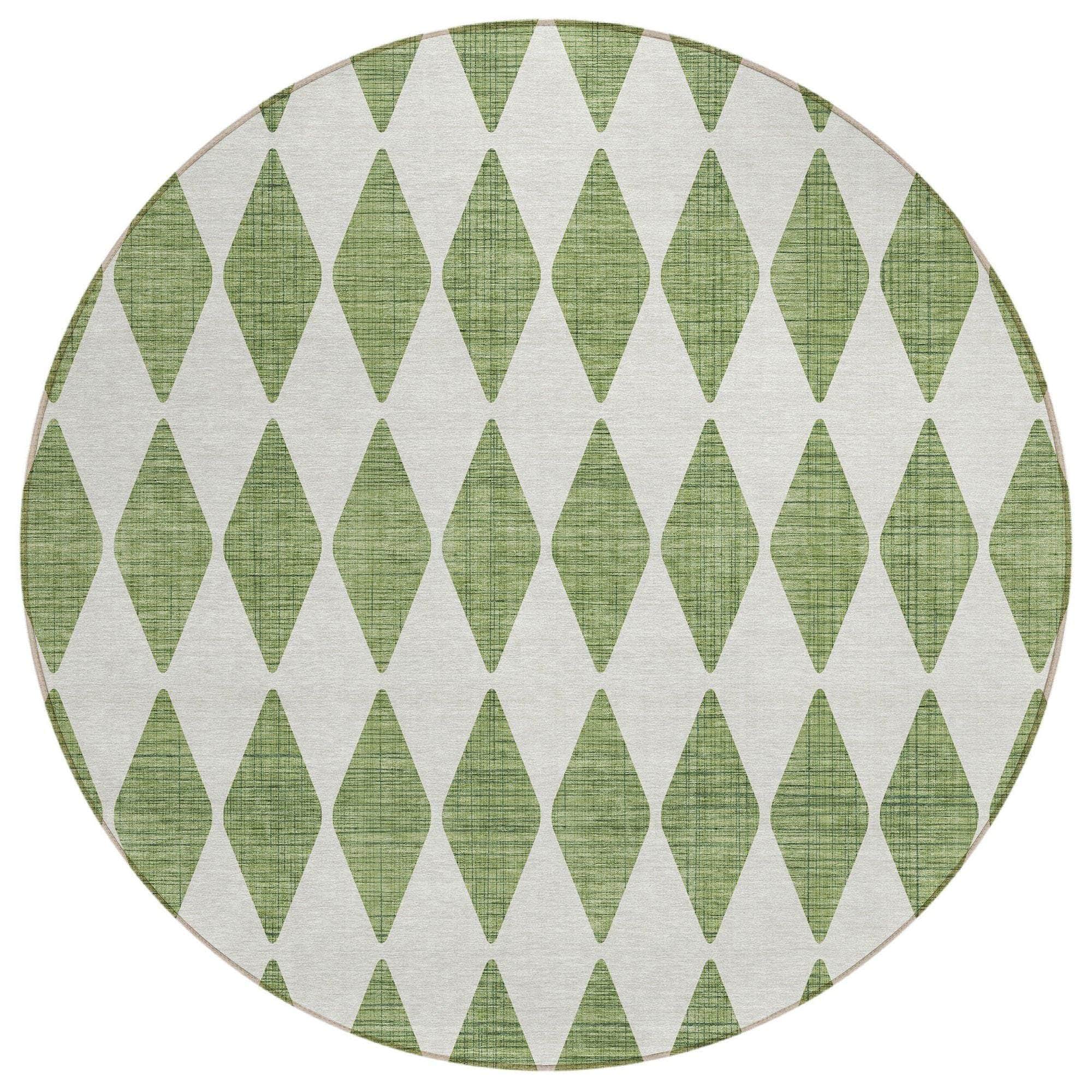 Machine Made ACN578 Green Rugs
