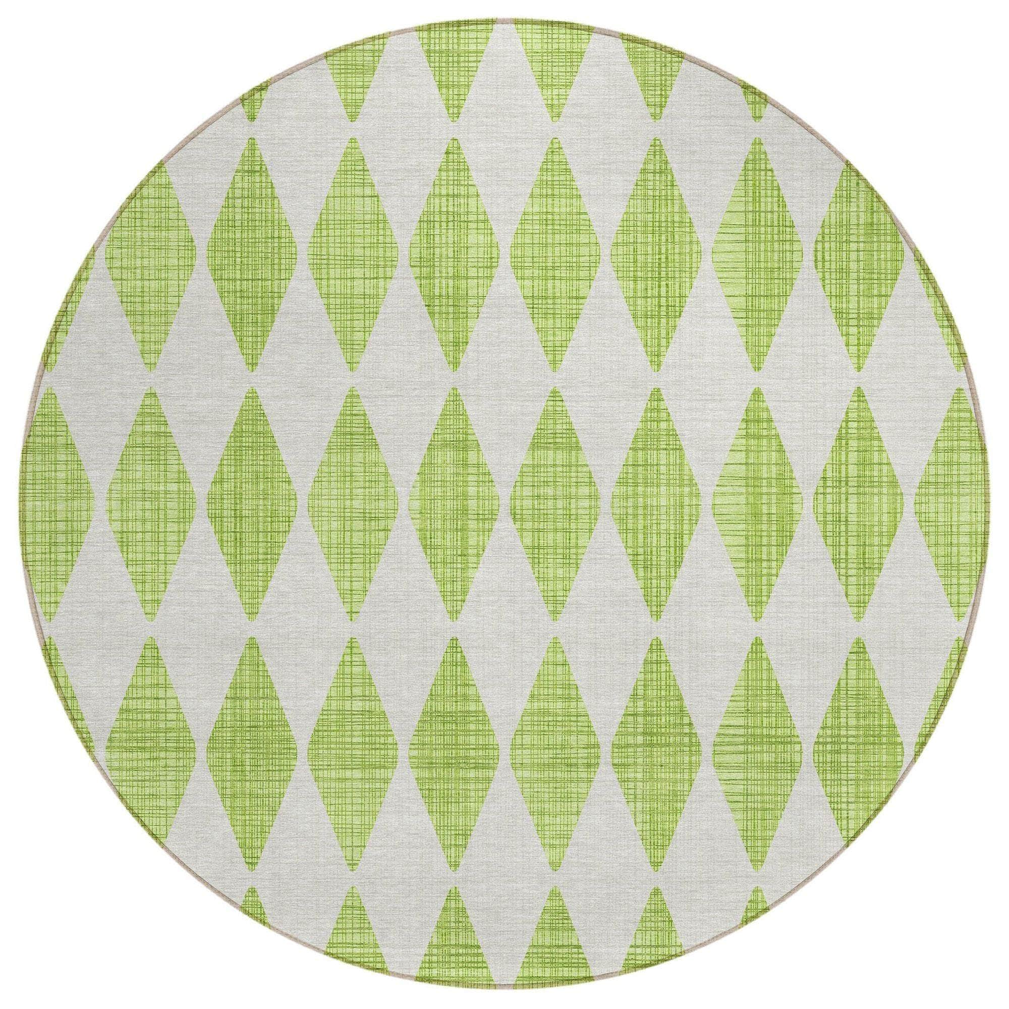 Machine Made ACN578 Lime Green Rugs
