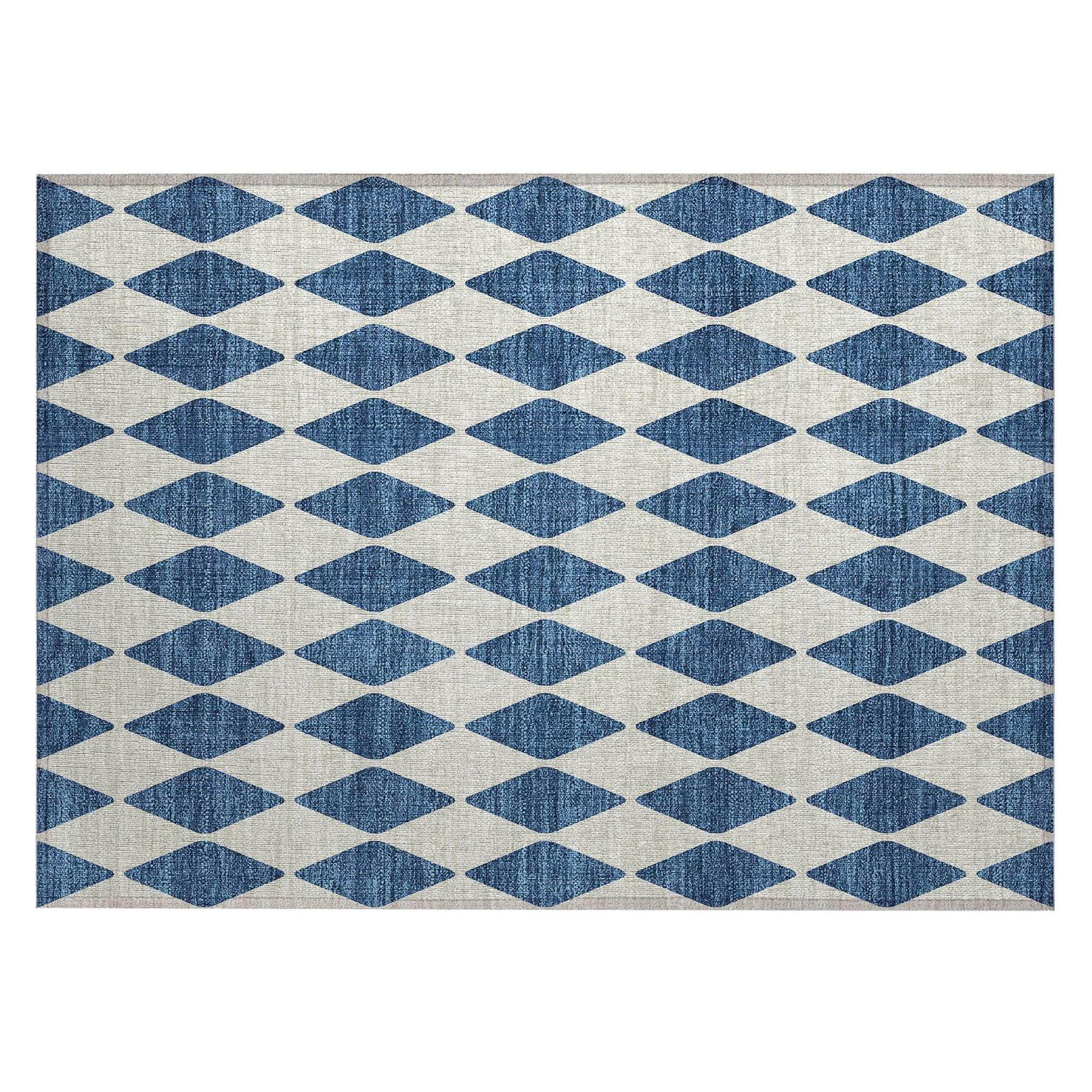 Machine Made ACN578 Navy Blue Rugs