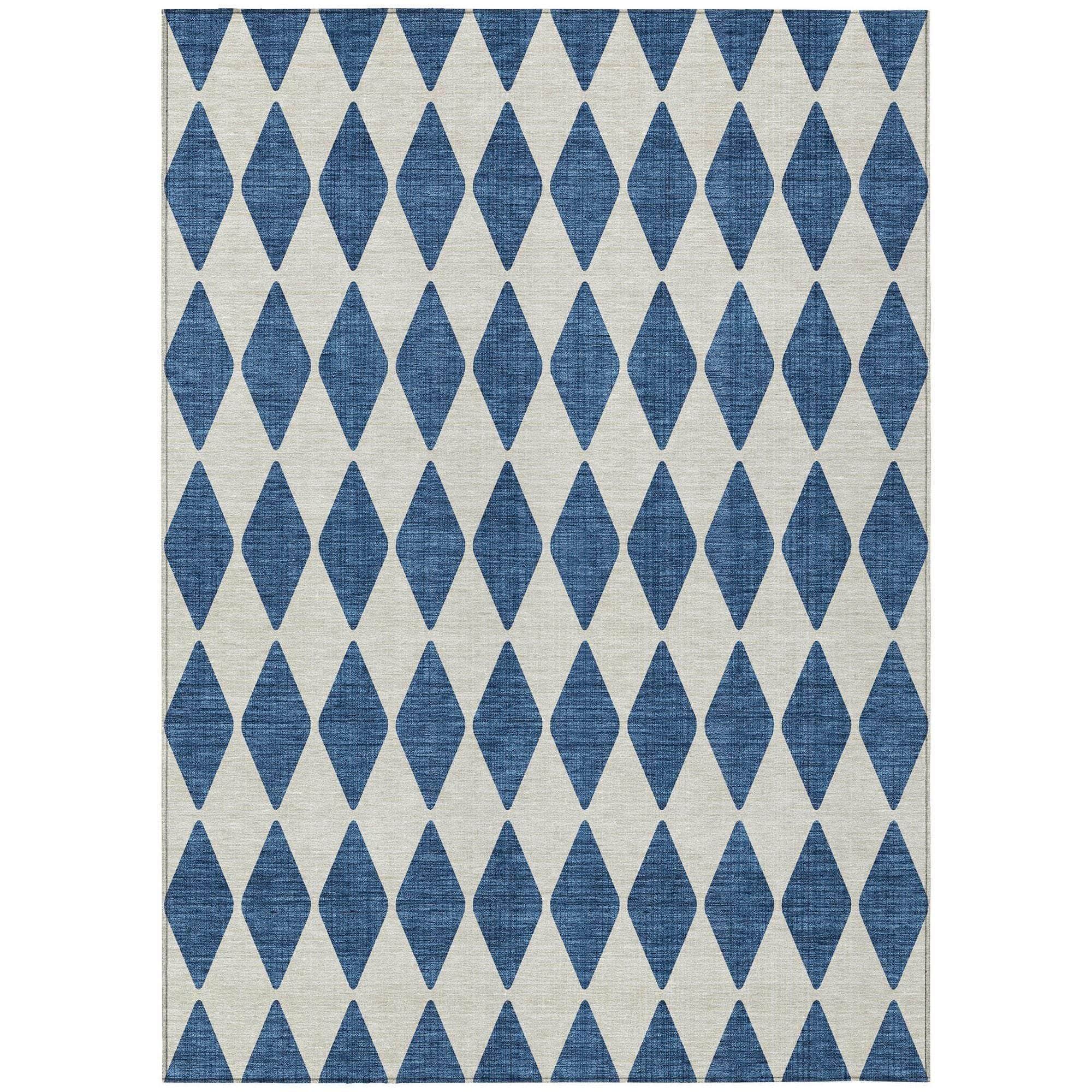Machine Made ACN578 Navy Blue Rugs