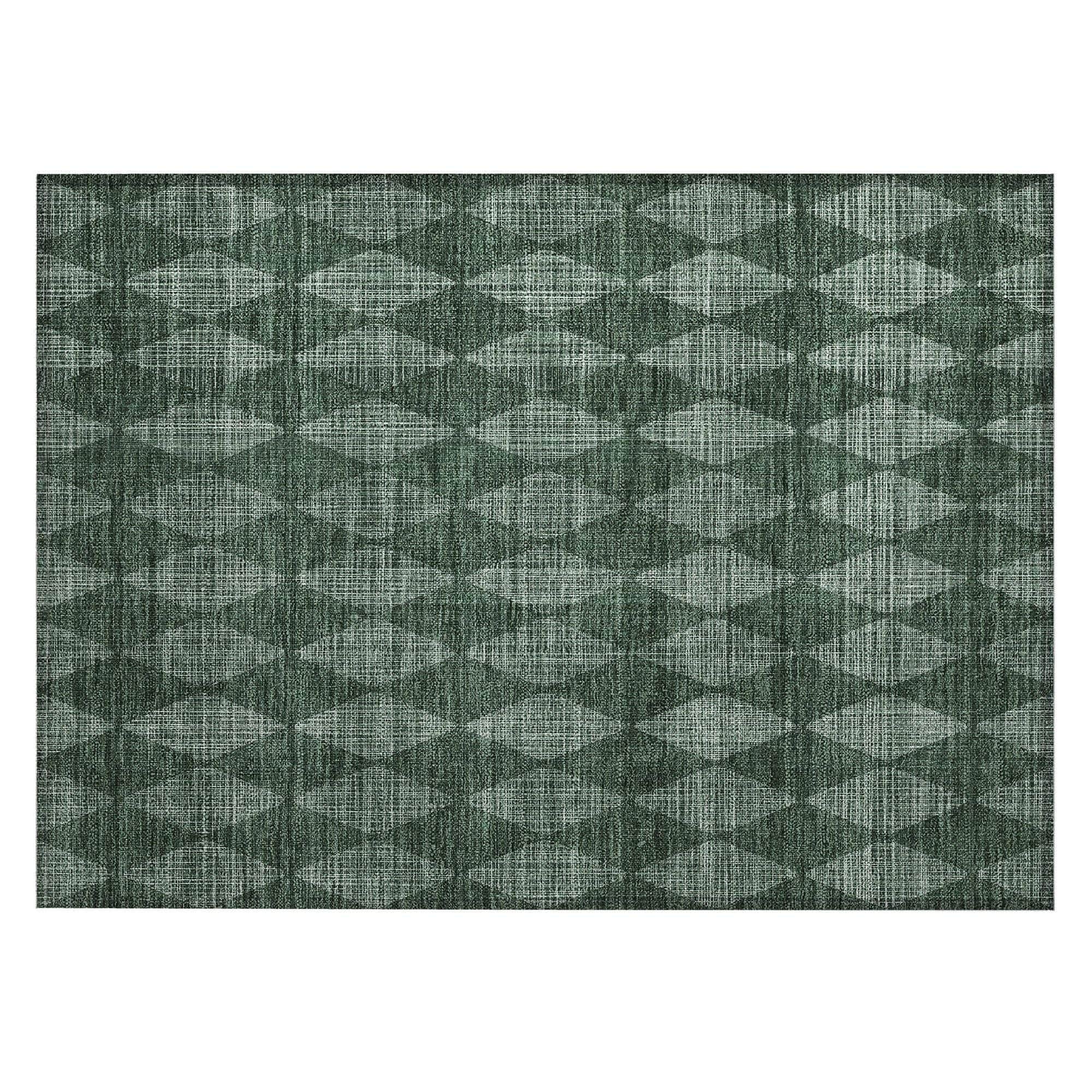 Machine Made ACN578 Olive Green Rugs