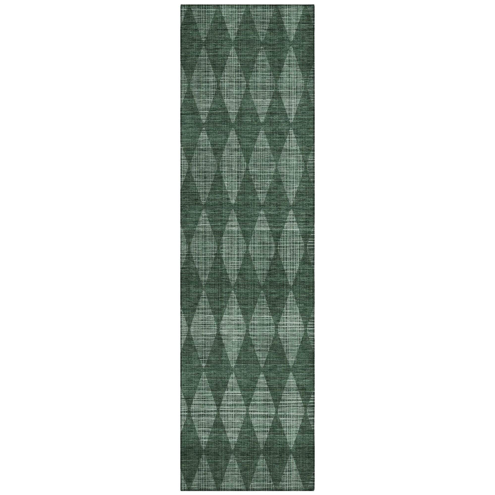 Machine Made ACN578 Olive Green Rugs