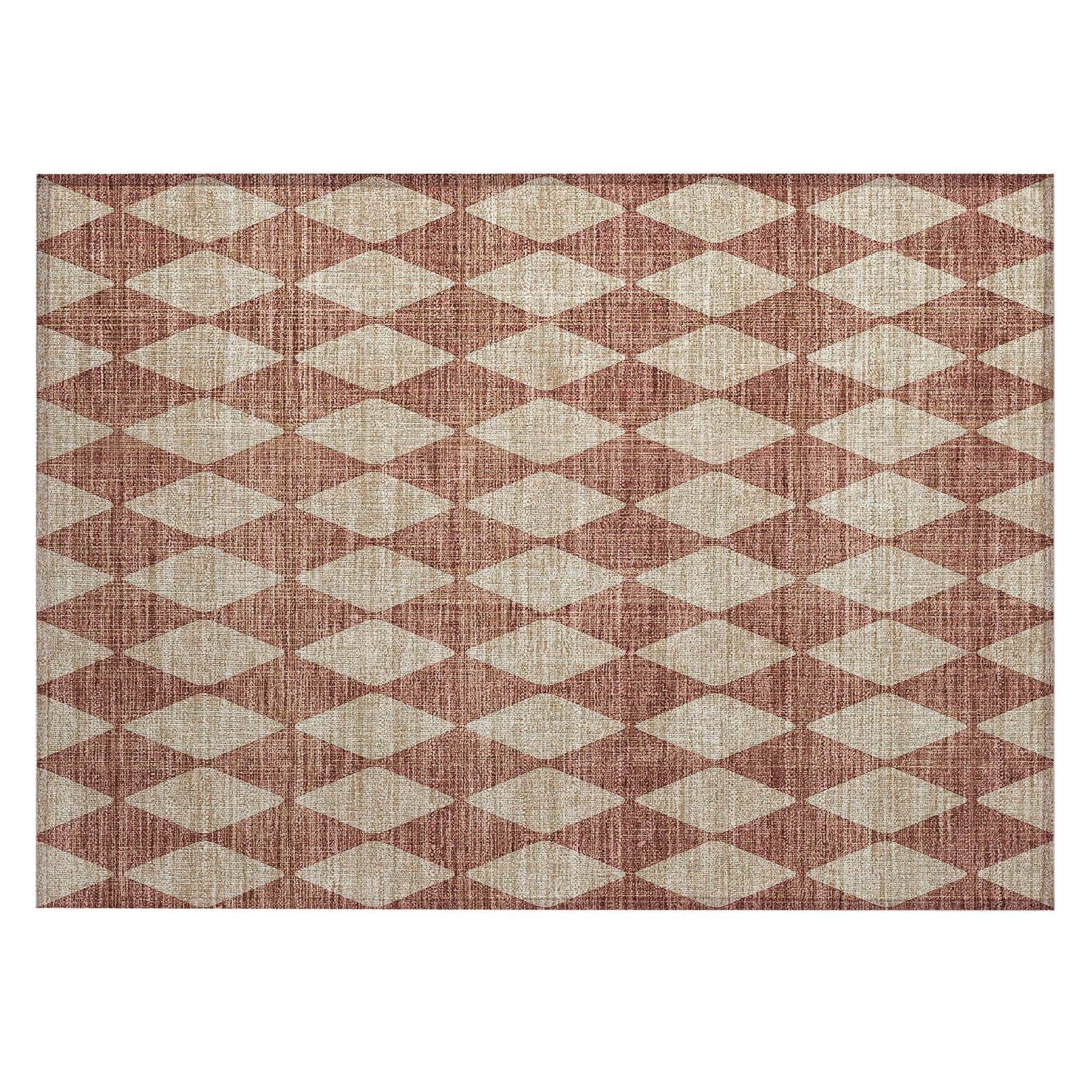 Machine Made ACN578 Paprika Orange Rugs