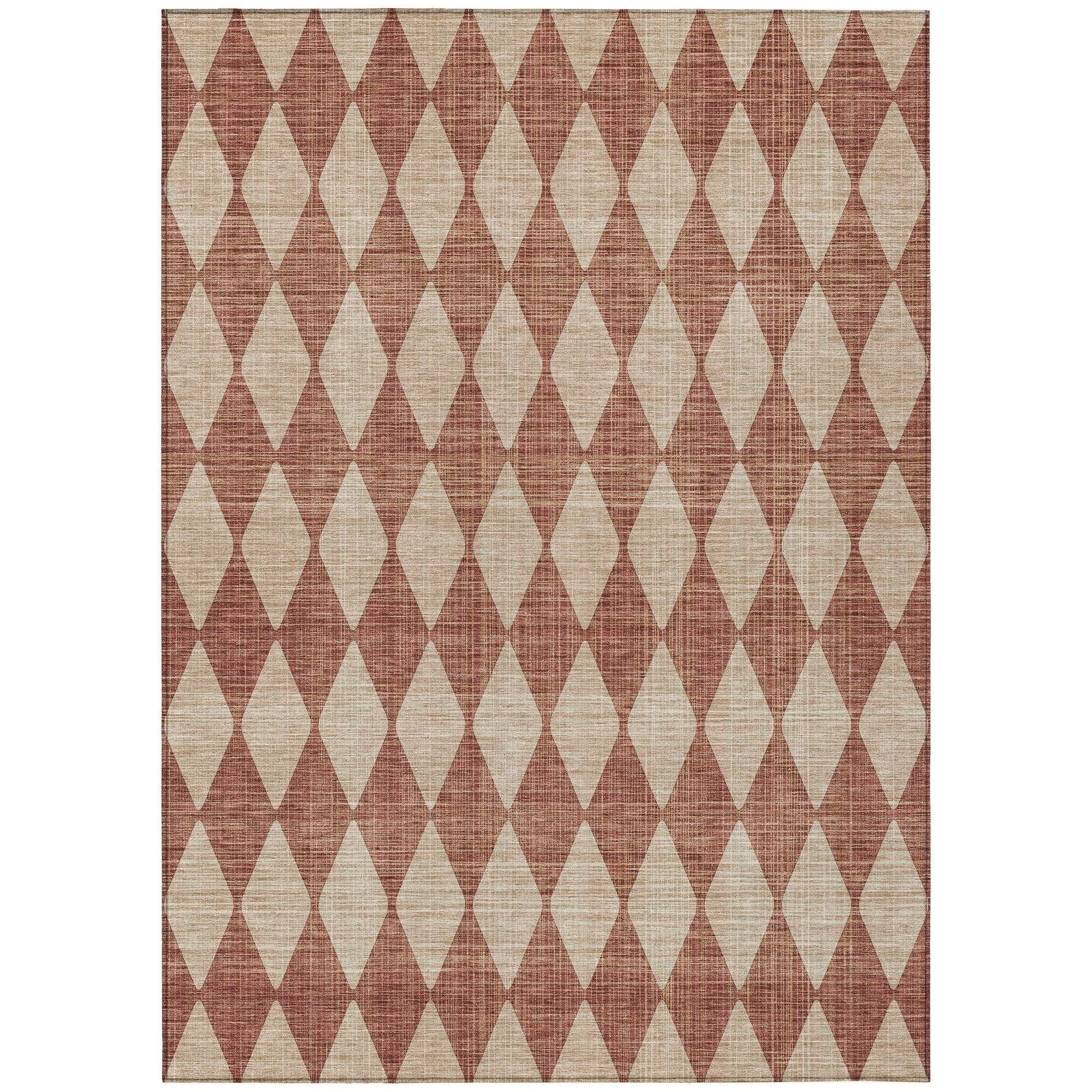 Machine Made ACN578 Paprika Orange Rugs