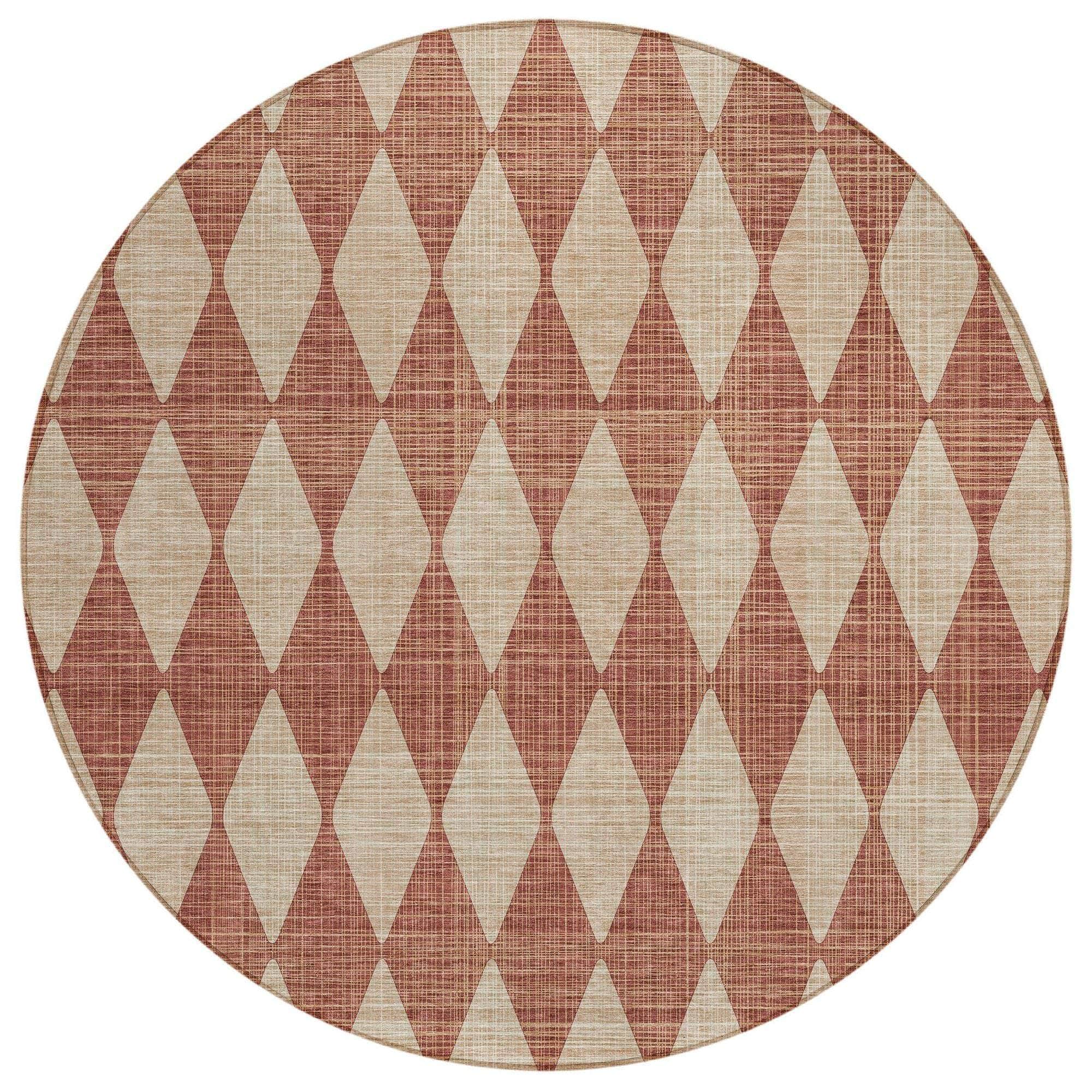 Machine Made ACN578 Paprika Orange Rugs