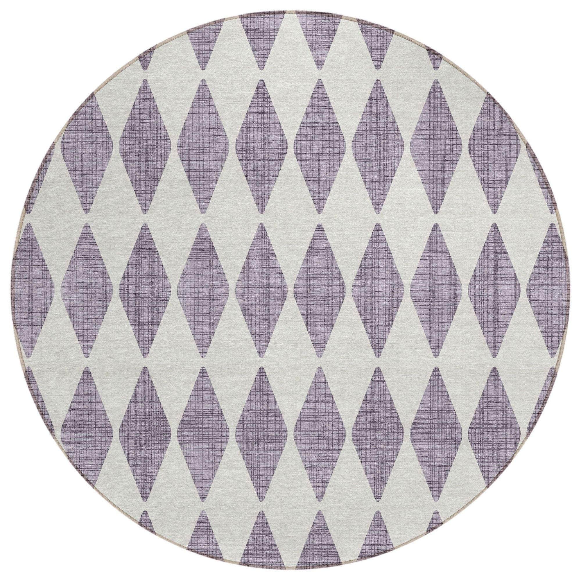 Machine Made ACN578 Purple Rugs
