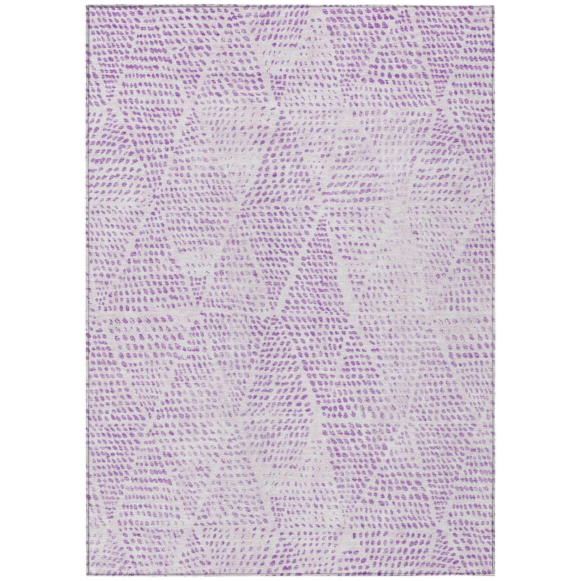 Machine Made ACN591 Purple Rugs