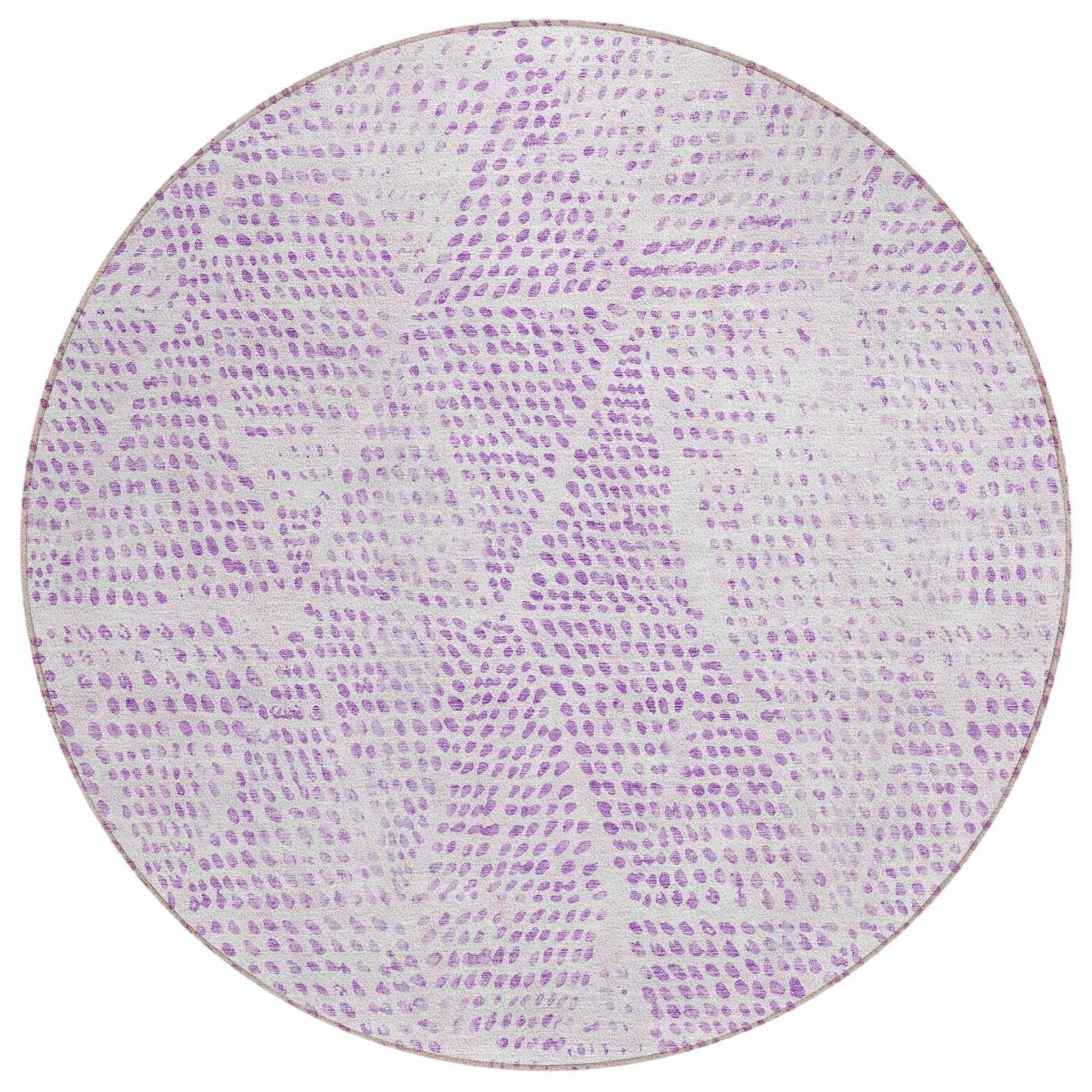 Machine Made ACN591 Purple Rugs
