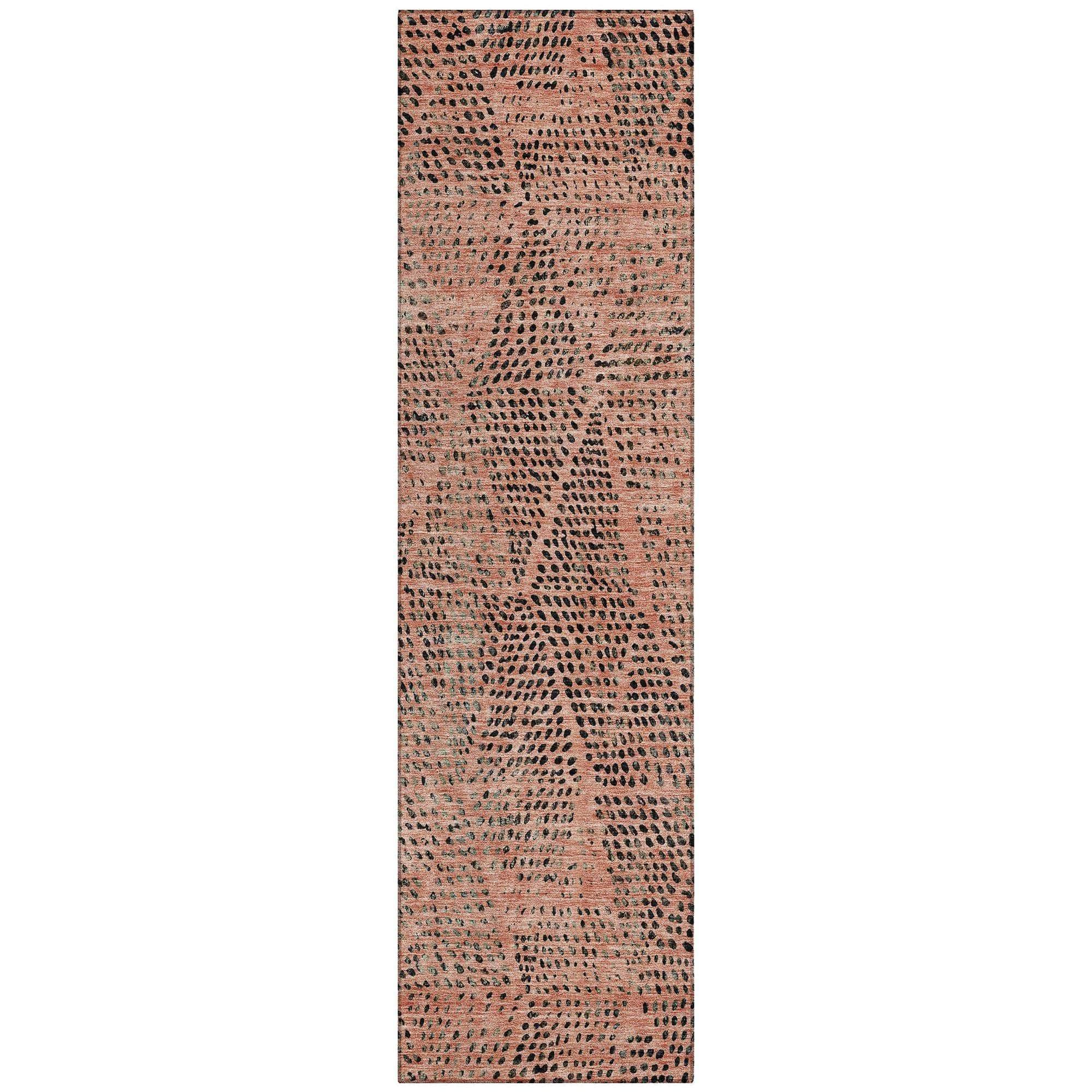 Machine Made ACN591 Salmon Orange Rugs