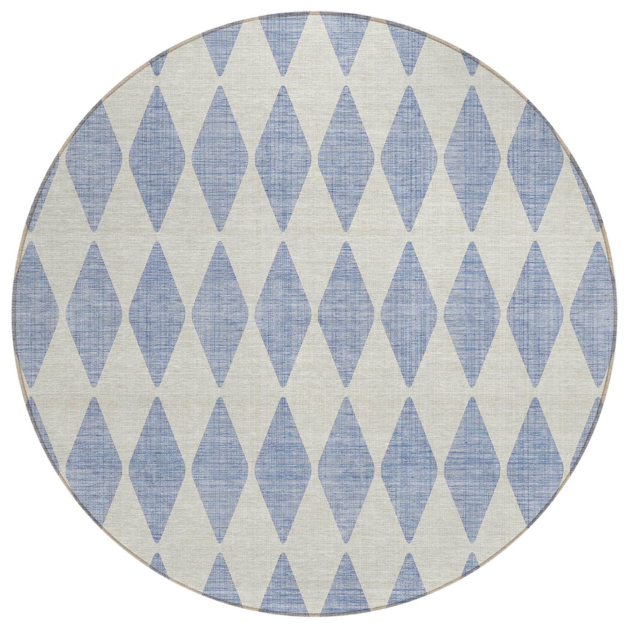 Machine Made ACN578 Sky Blue Rugs