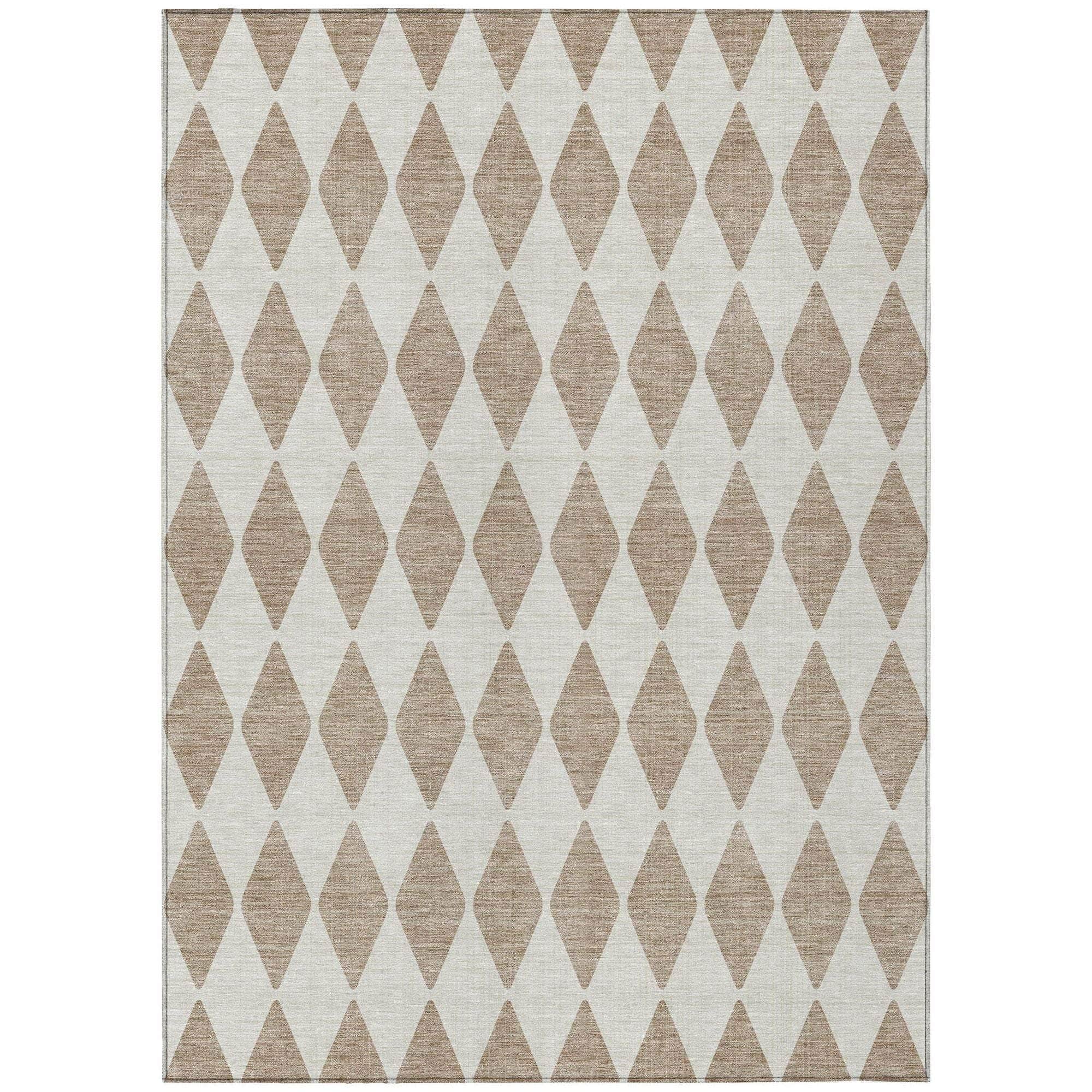 Machine Made ACN578 Taupe Brown Rugs