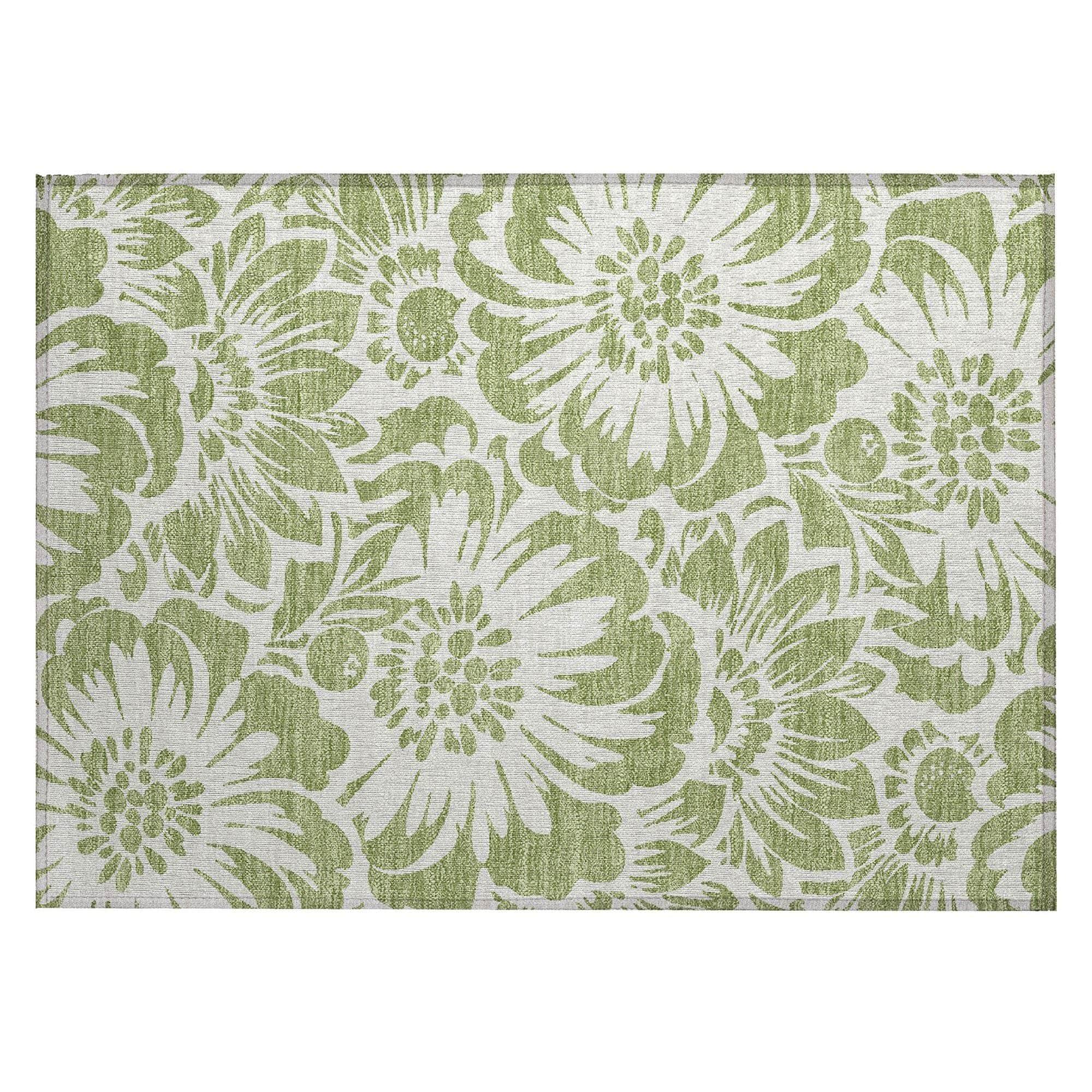 Machine Made ACN551 Aloe Green Rugs
